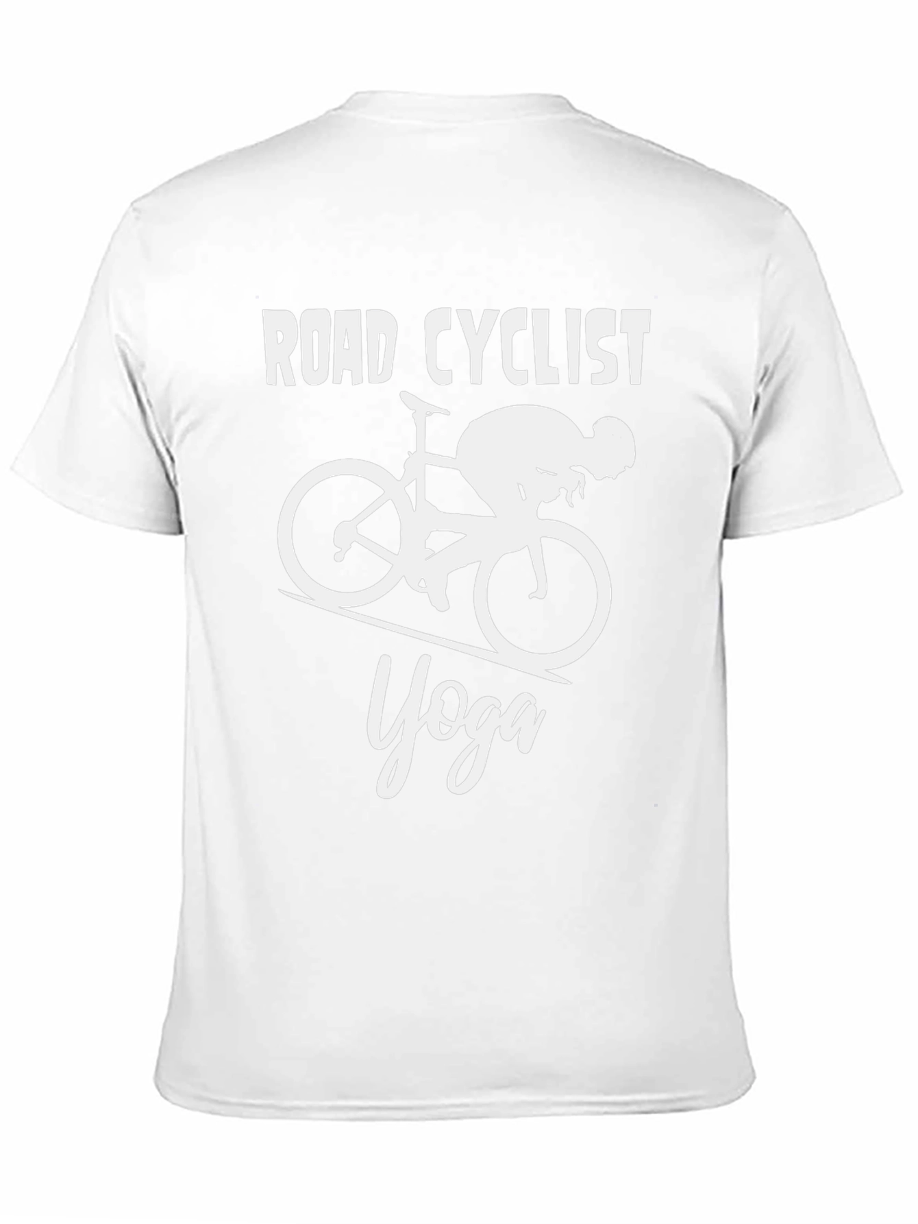 Black Road Cyclist Yoga Graphic T-Shirt - Black view 11