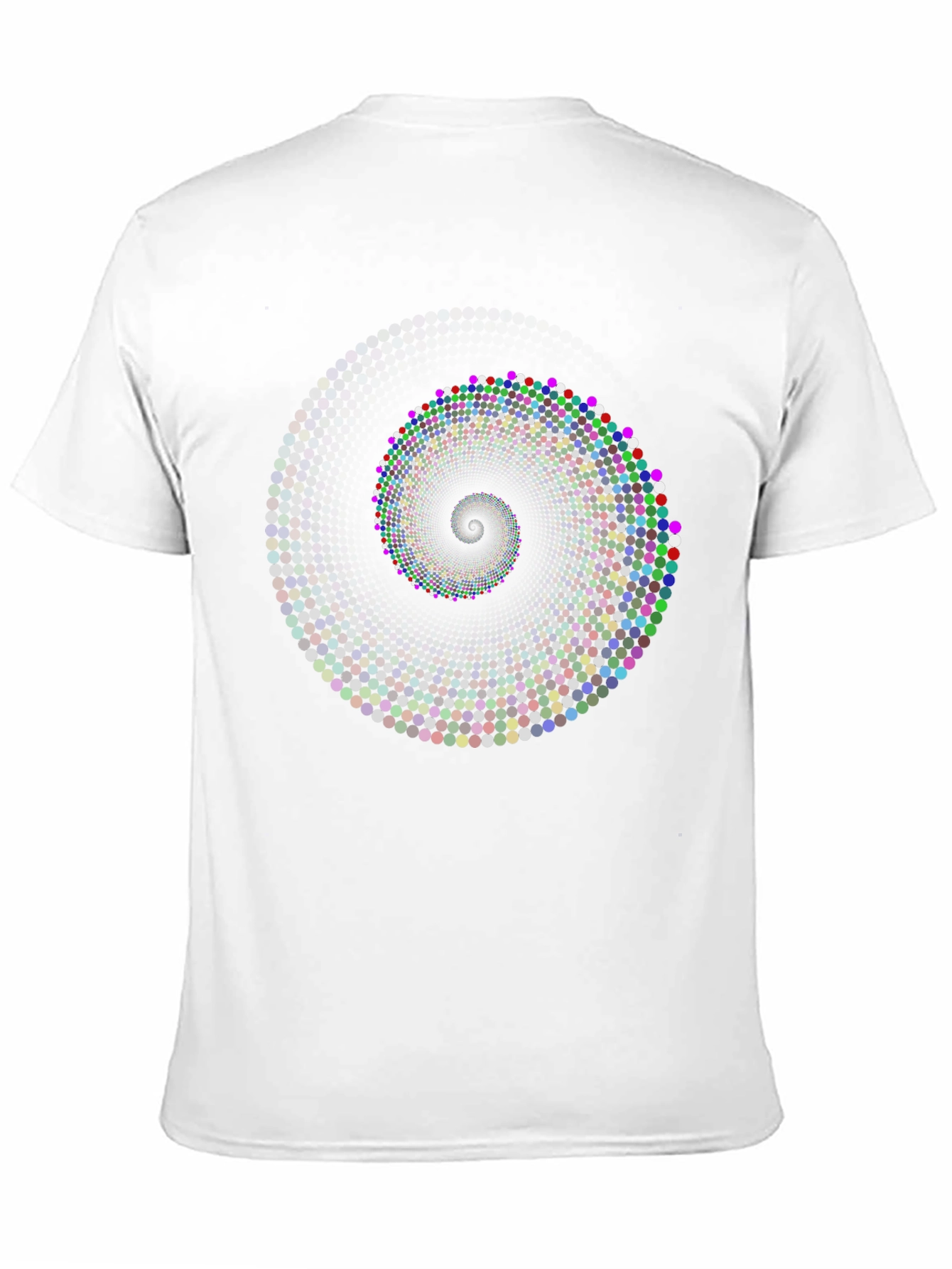 Black Spiral Dot Graphic Black T-Shirt view 11