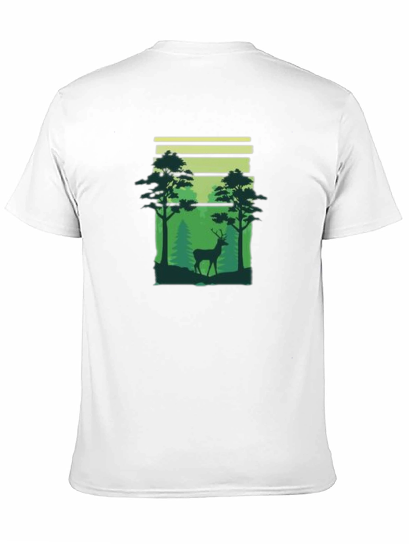 Black Deer in Forest Graphic T-Shirt - Nature Lover Tee view 11