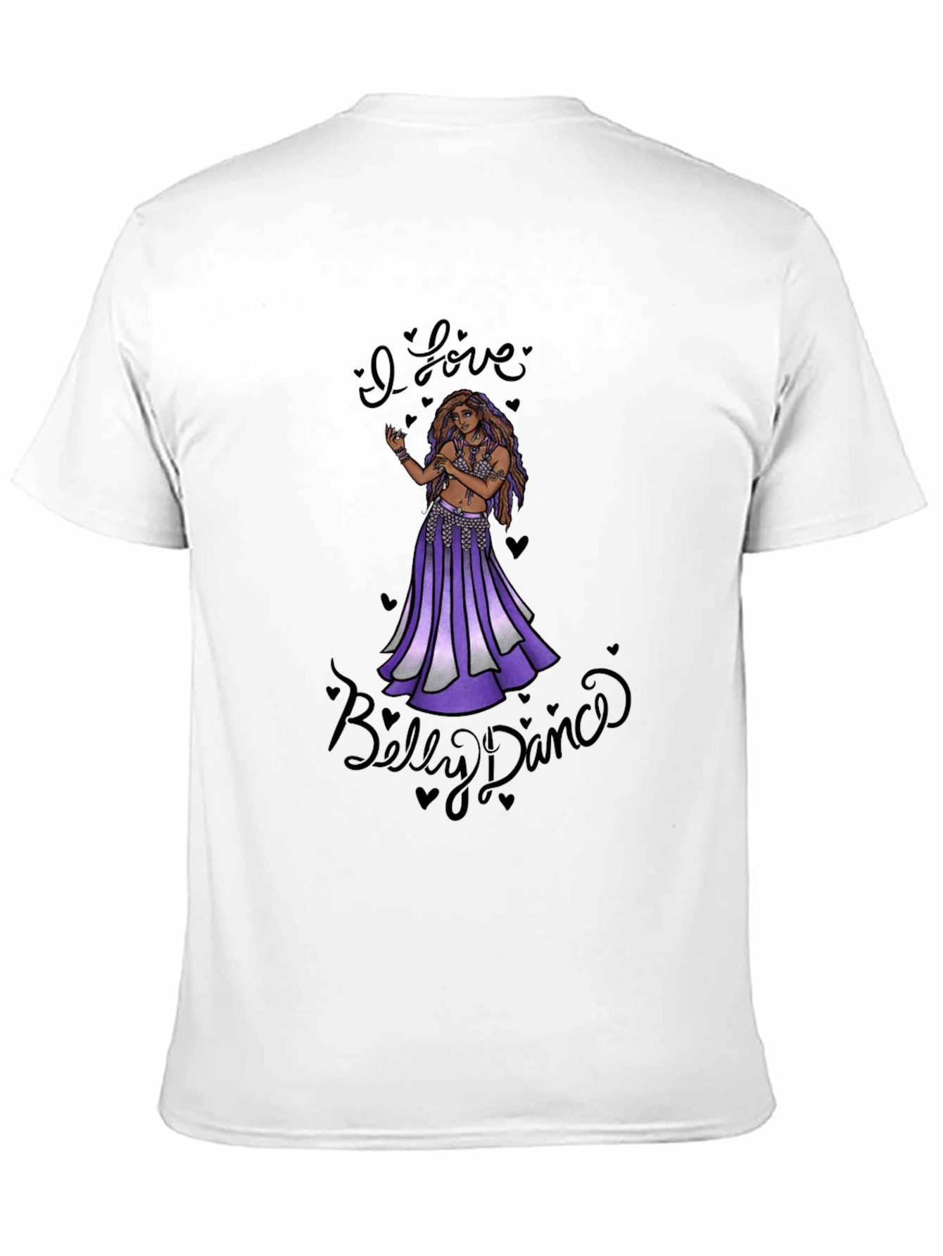 Black I Love Belly Dance Black T-Shirt view 11
