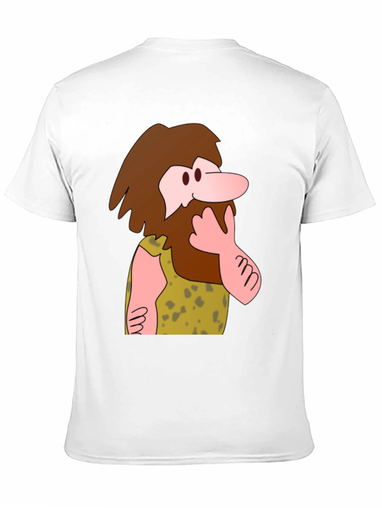 Black Funny Cartoon Caveman Graphic T-Shirt view 11
