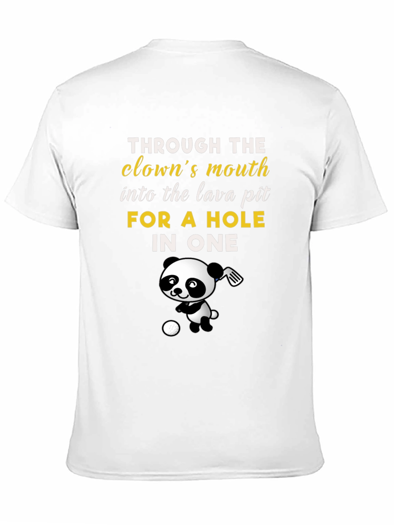 Black Clown's Mouth Golf Panda T-Shirt view 11