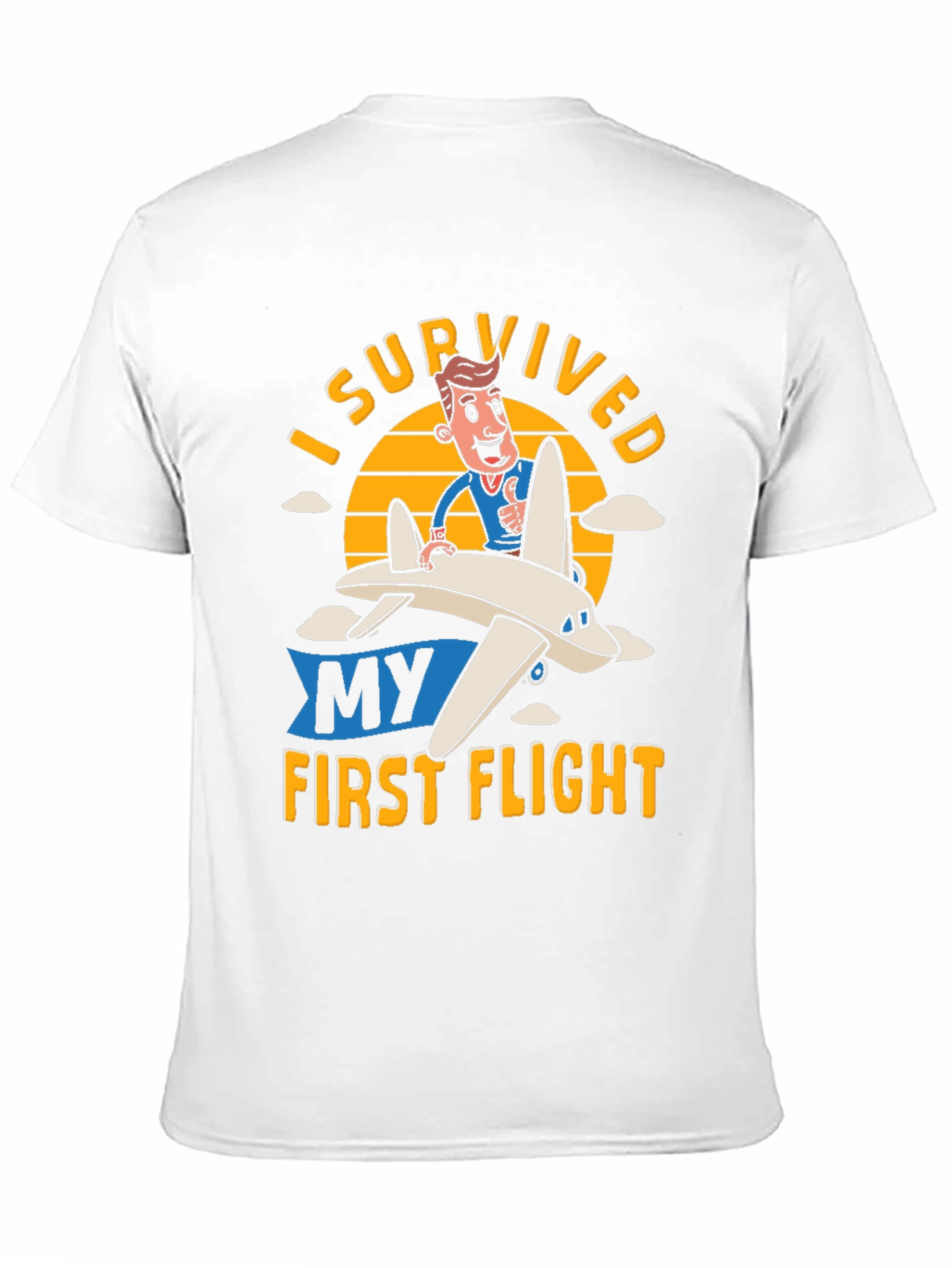 Black I Survived My First Flight T-Shirt view 11