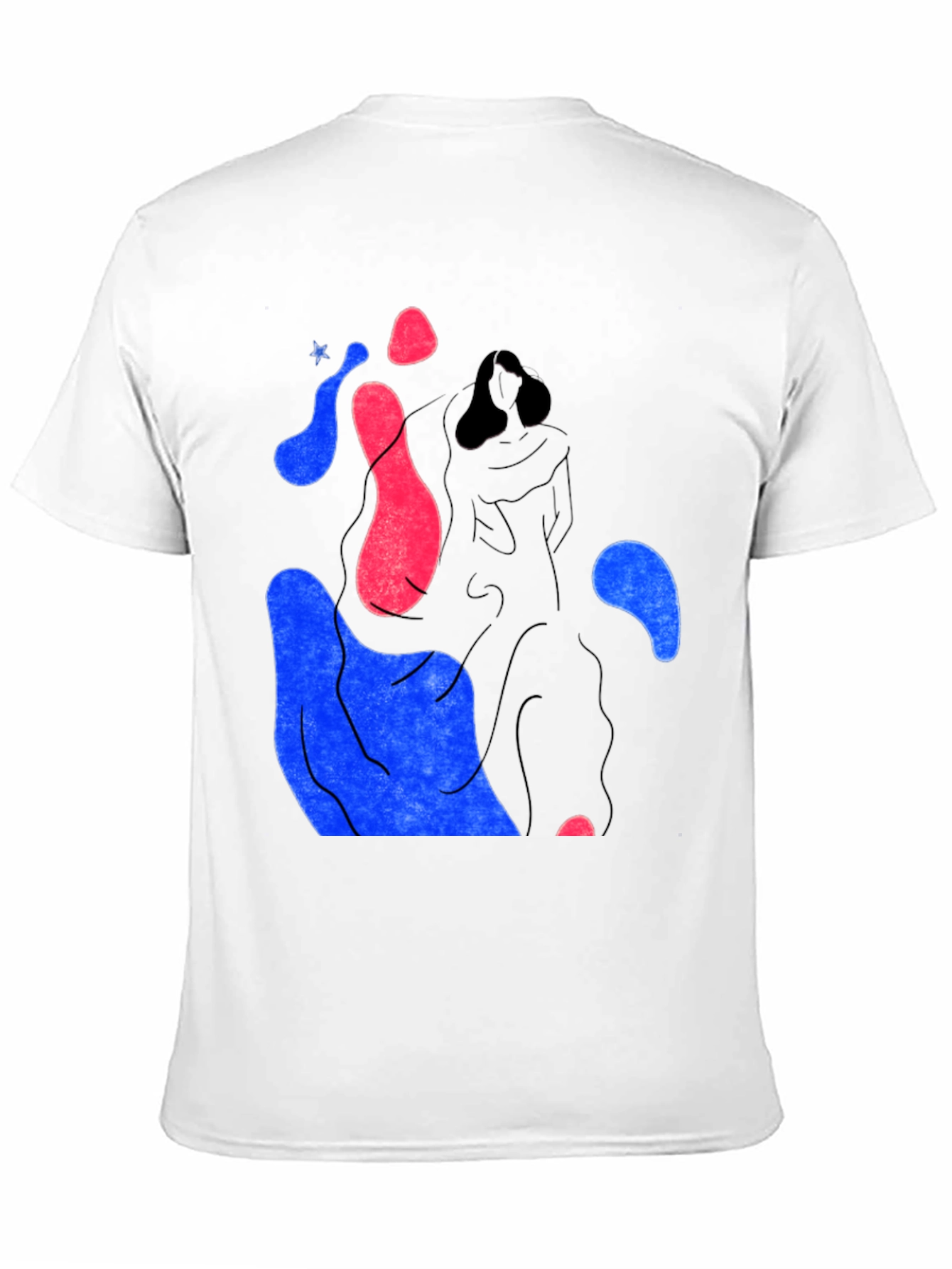 Black Abstract Graphic Print Crew Neck T-Shirt view 11