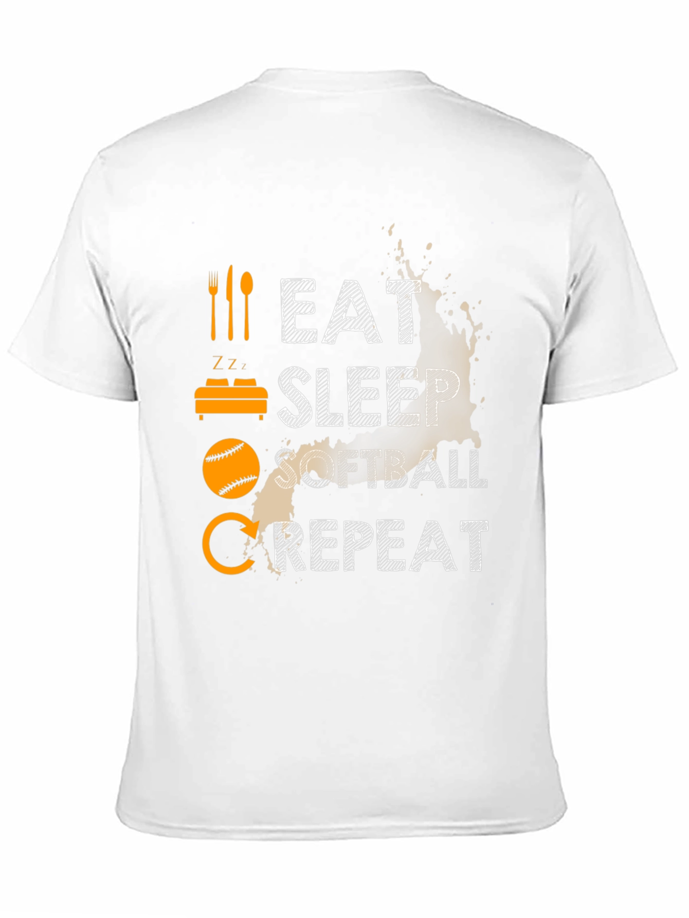 Black Eat Sleep Softball Repeat Graphic T-Shirt view 11