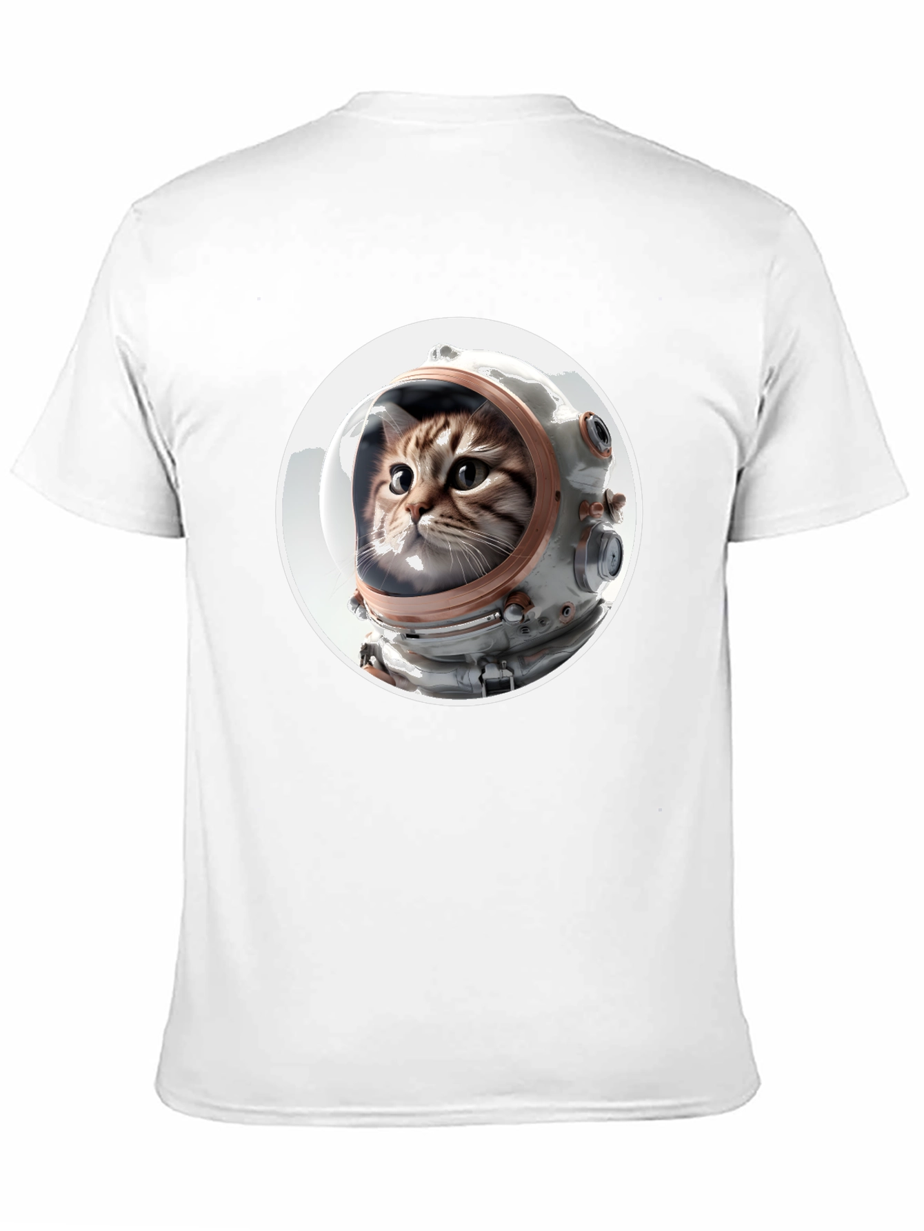 Black Astronaut Cat Graphic Tee - Unisex Black T-Shirt view 11