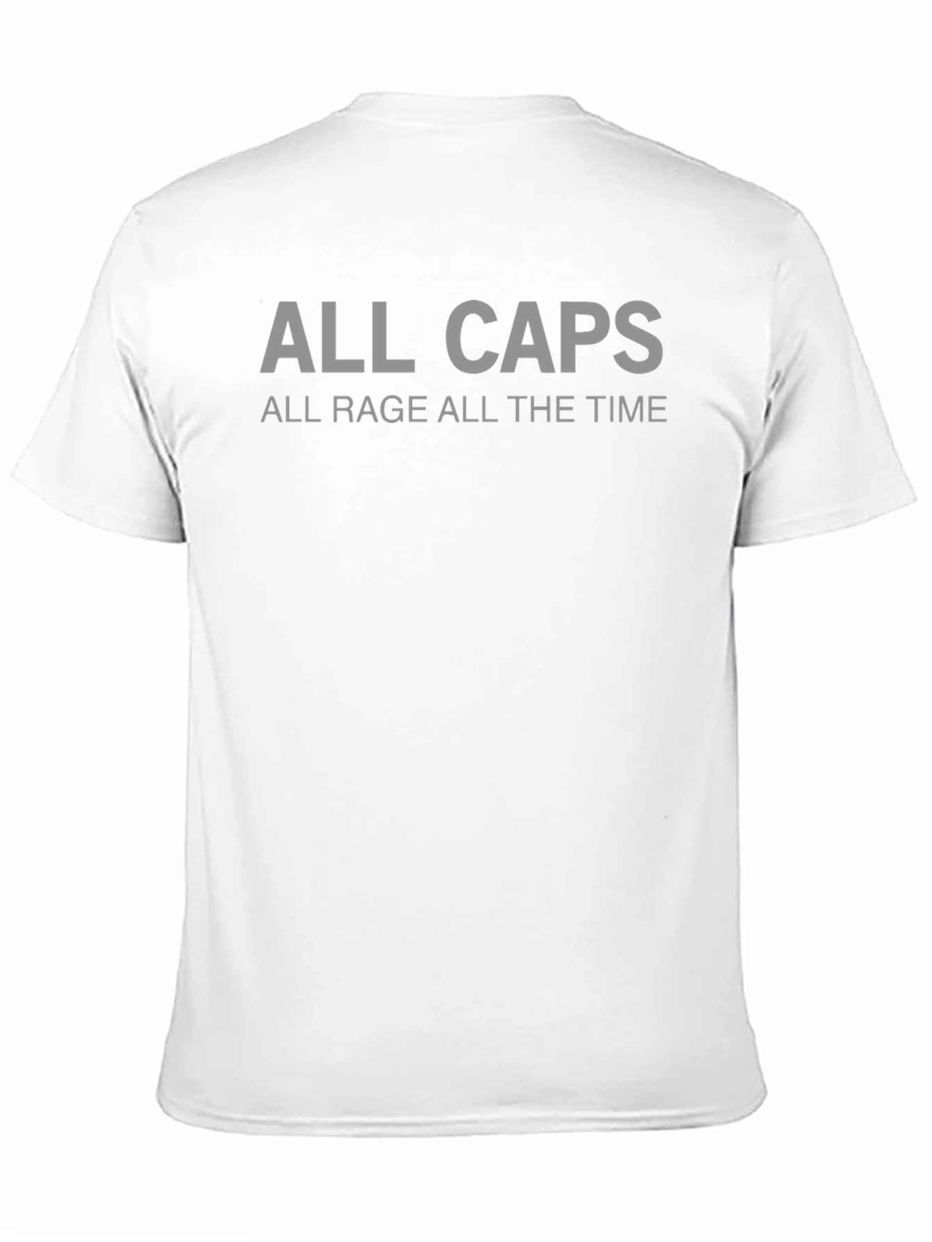 Black All Caps Rage T-Shirt - Funny Slogan Tee view 11