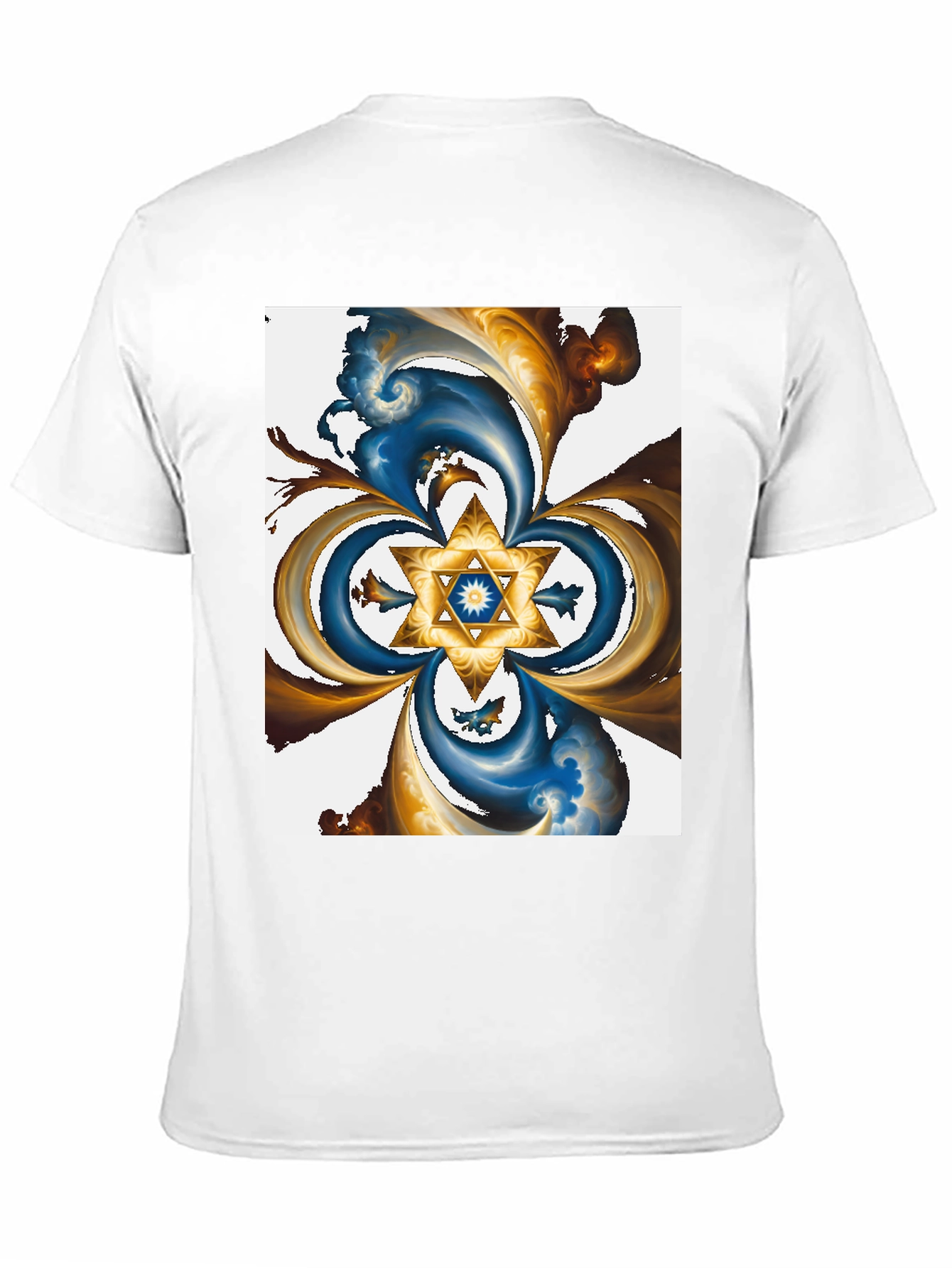 Abstract Star Graphic Tee - Black - 11