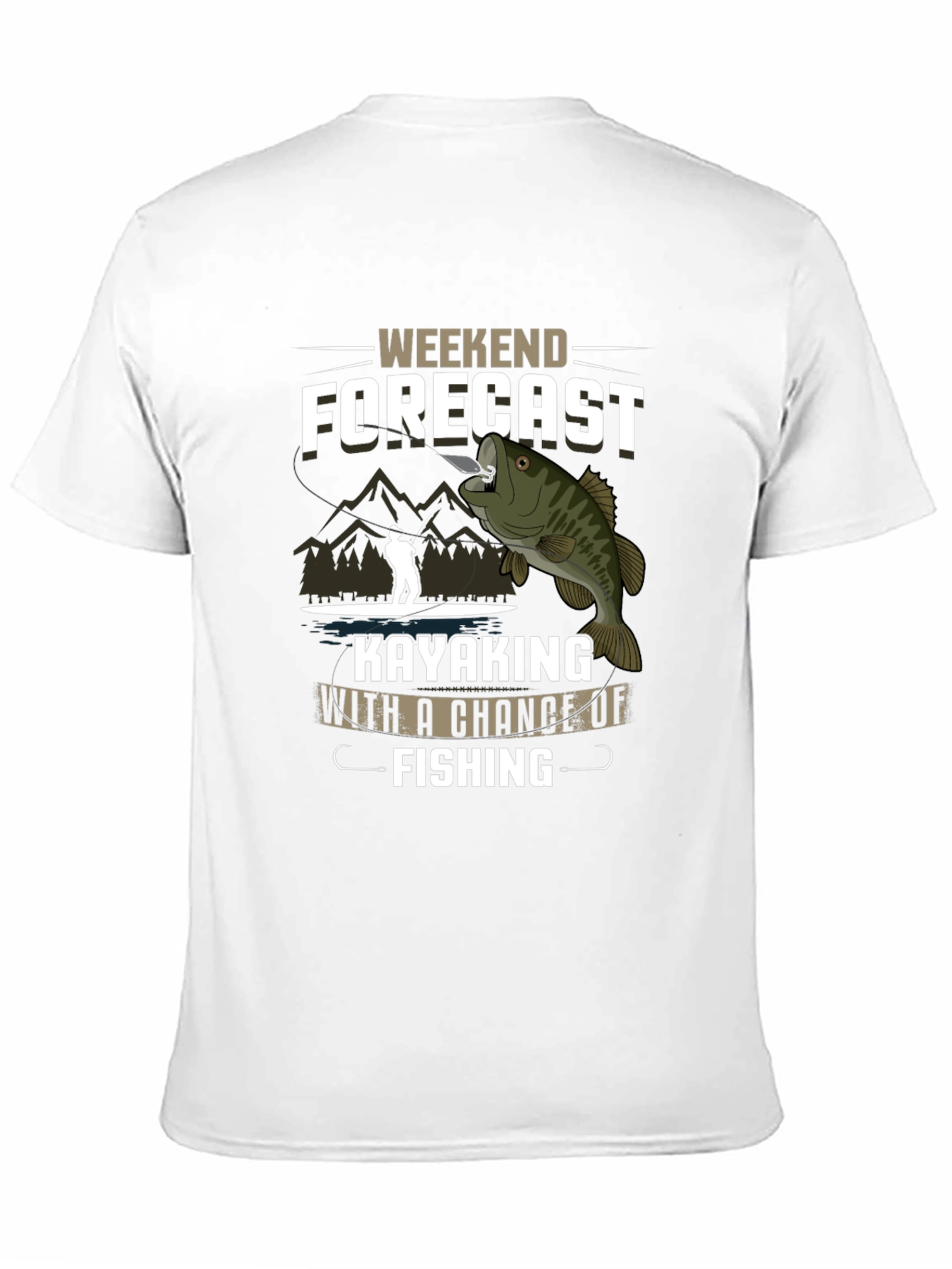Weekend Forecast Kayaking Fishing Graphic Tee - 11