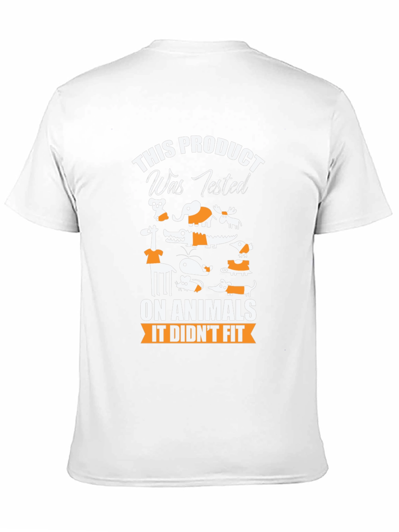 Black Animal Tested Humor Graphic T-Shirt view 11