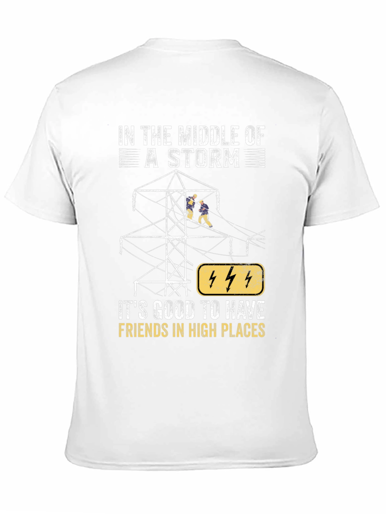Black Storm Friends T-Shirt - High Places Electrician Tee view 11