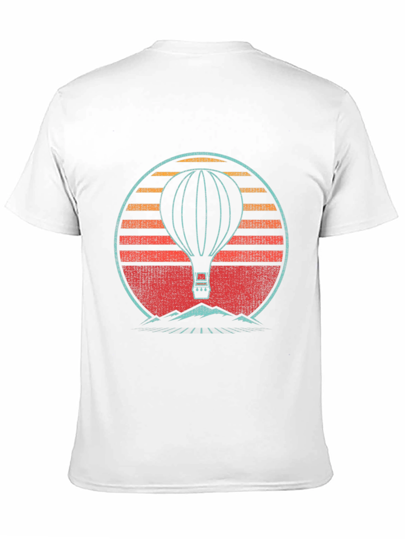 Black Retro Hot Air Balloon Graphic Tee view 11