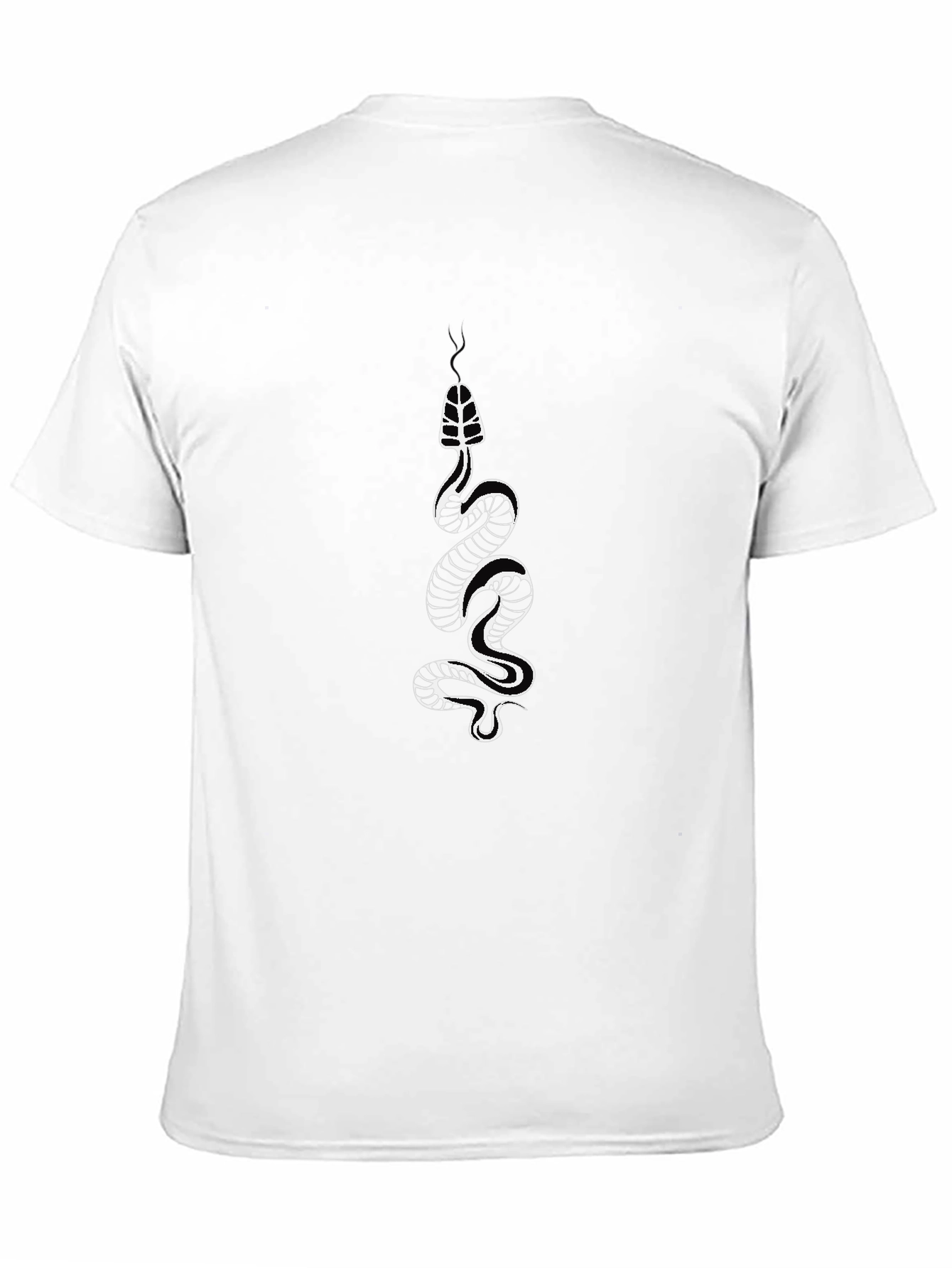 Black Black T-Shirt with Snake Graphic view 11