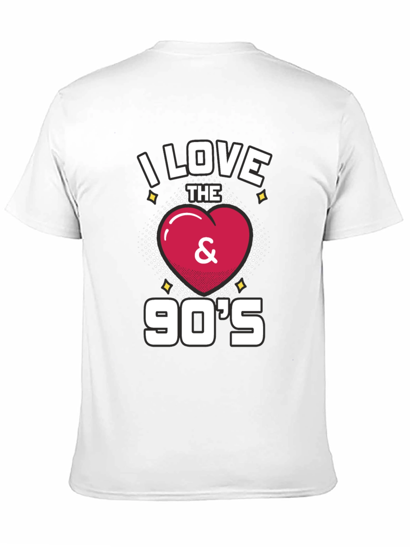 Black I Love the 90's Retro Graphic T-Shirt view 11