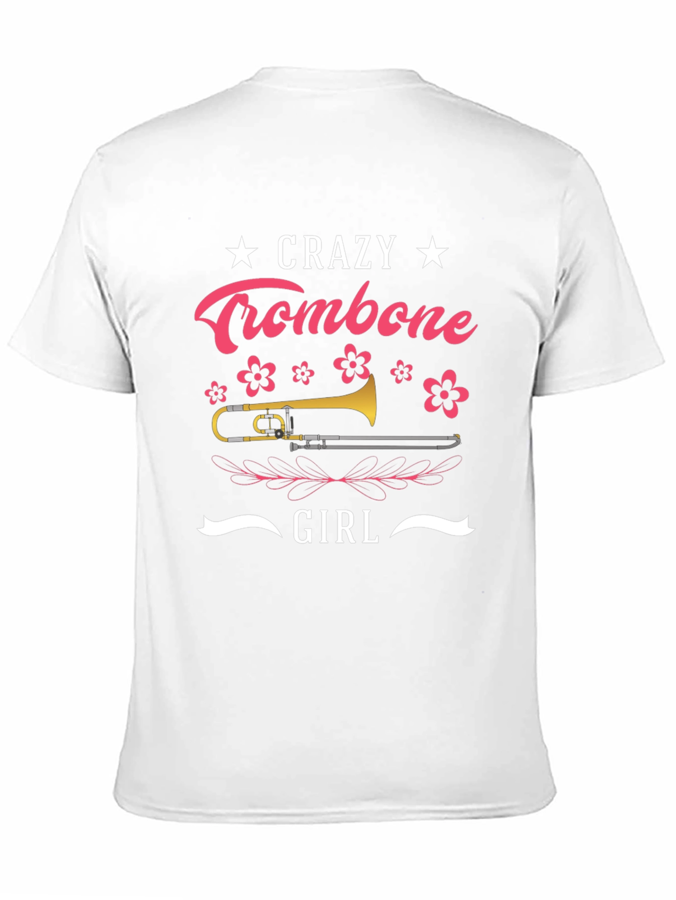 Crazy Trombone Girl Black T-Shirt - 11