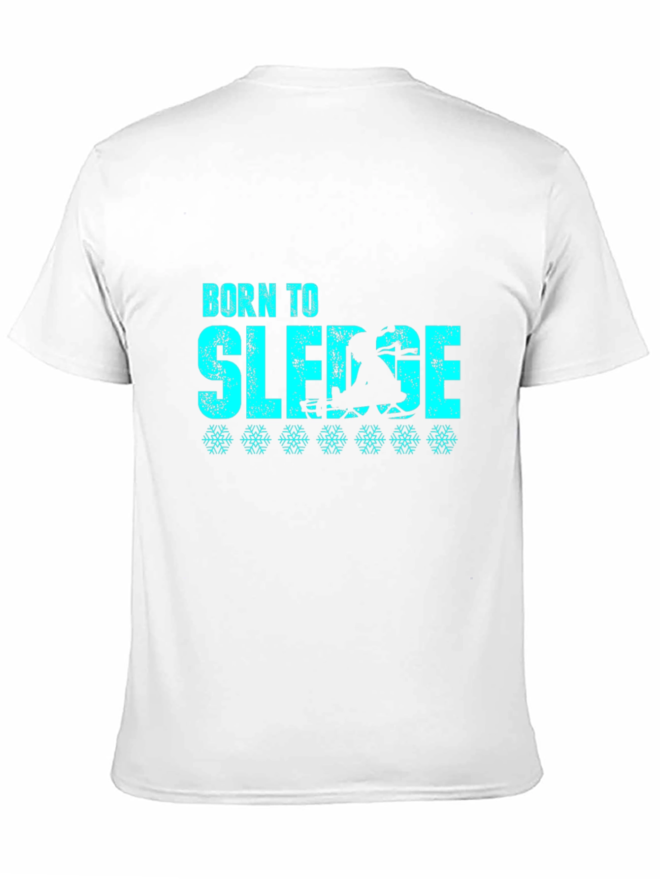 Black Born to Sledge T-Shirt - Winter Fun! view 11