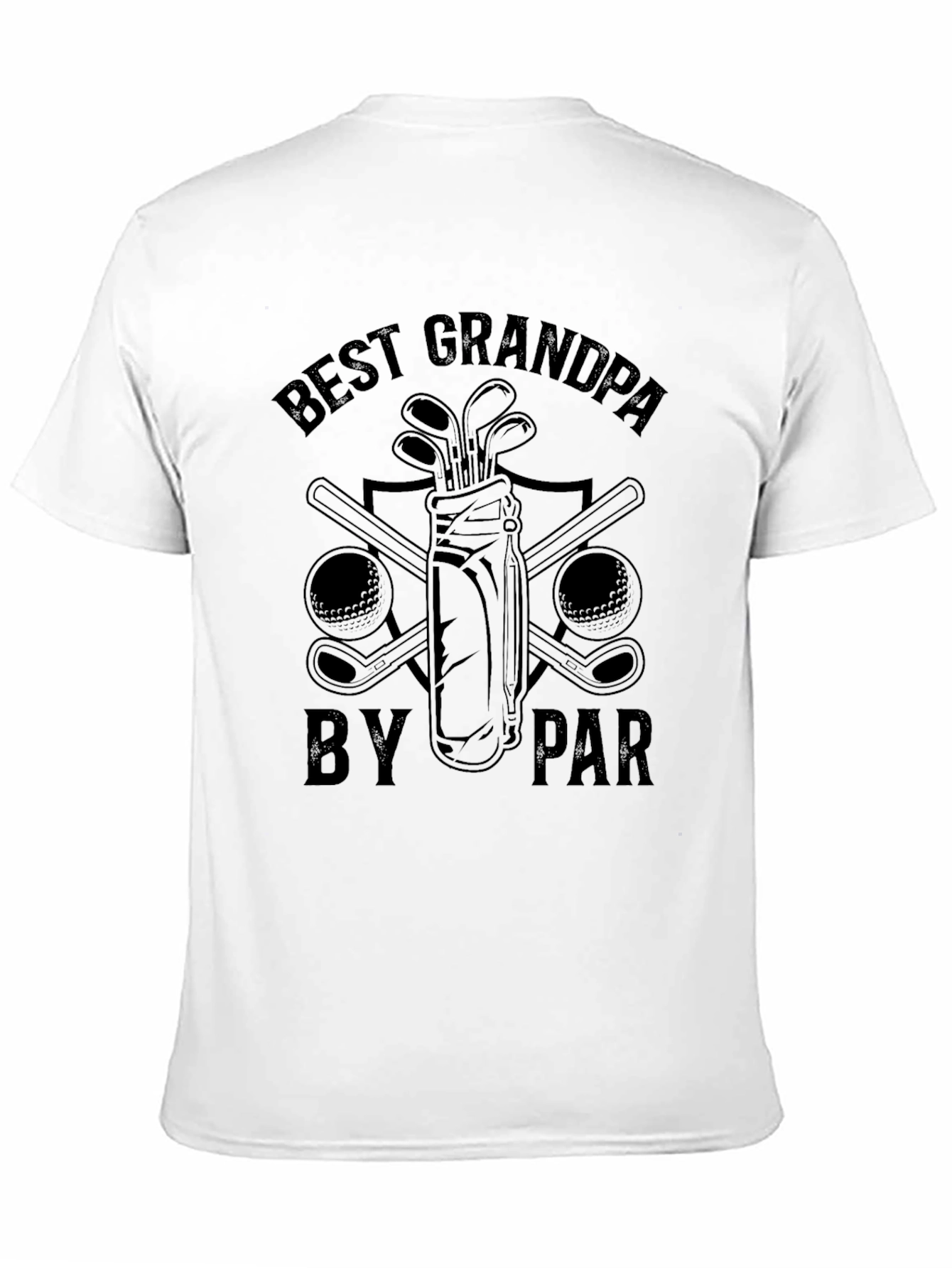 Black Best Grandpa By Par Golf T-Shirt view 11