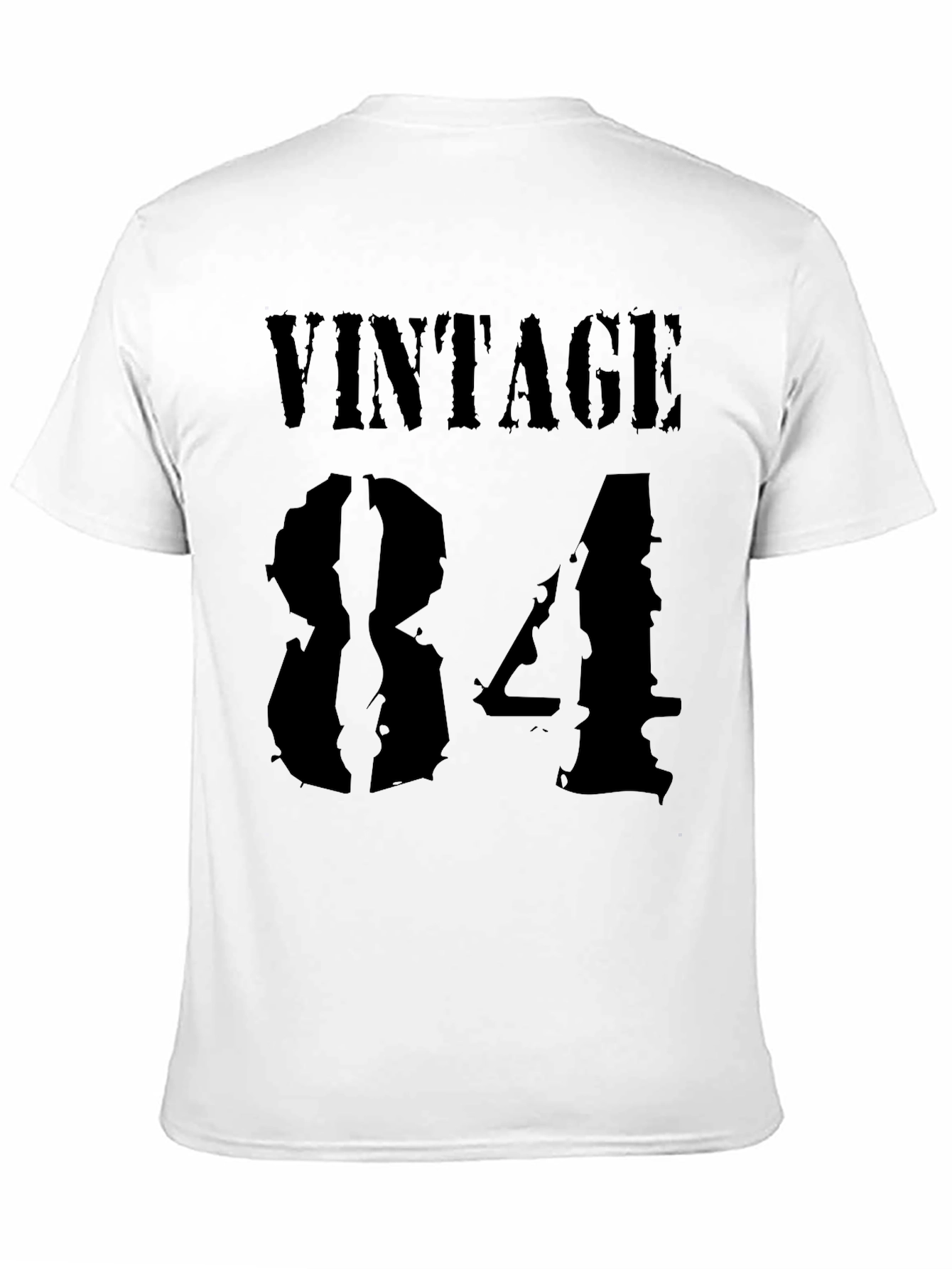Black Vintage '84 Graphic Tee - Black Cotton view 11