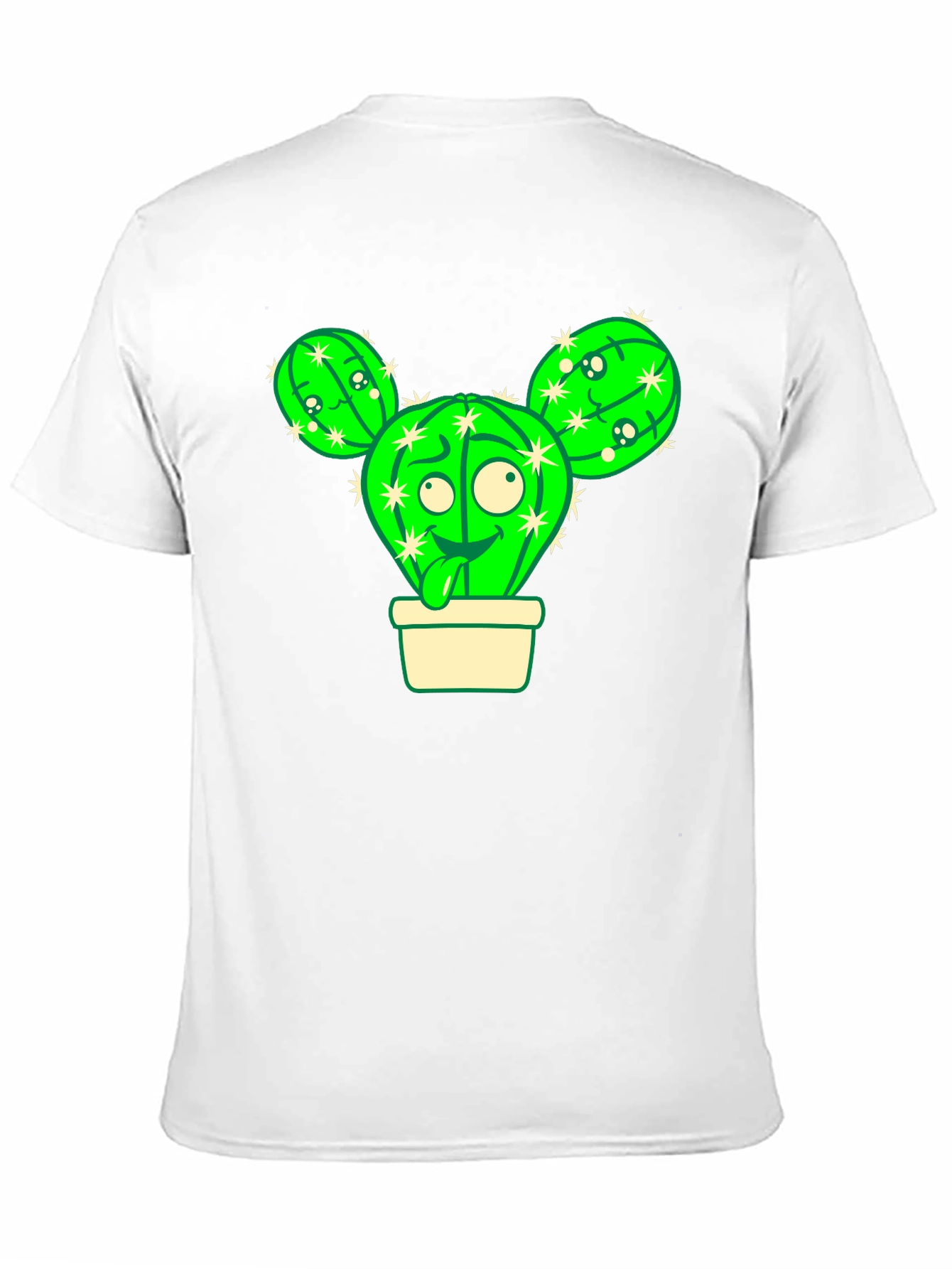 Black Cartoon Cactus T-Shirt view 11