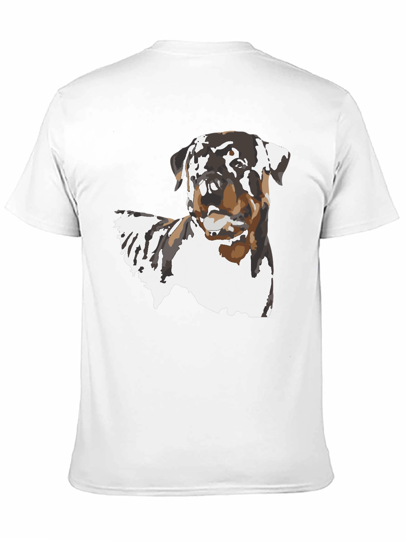 Black Rottweiler Dog Graphic Black T-Shirt view 11