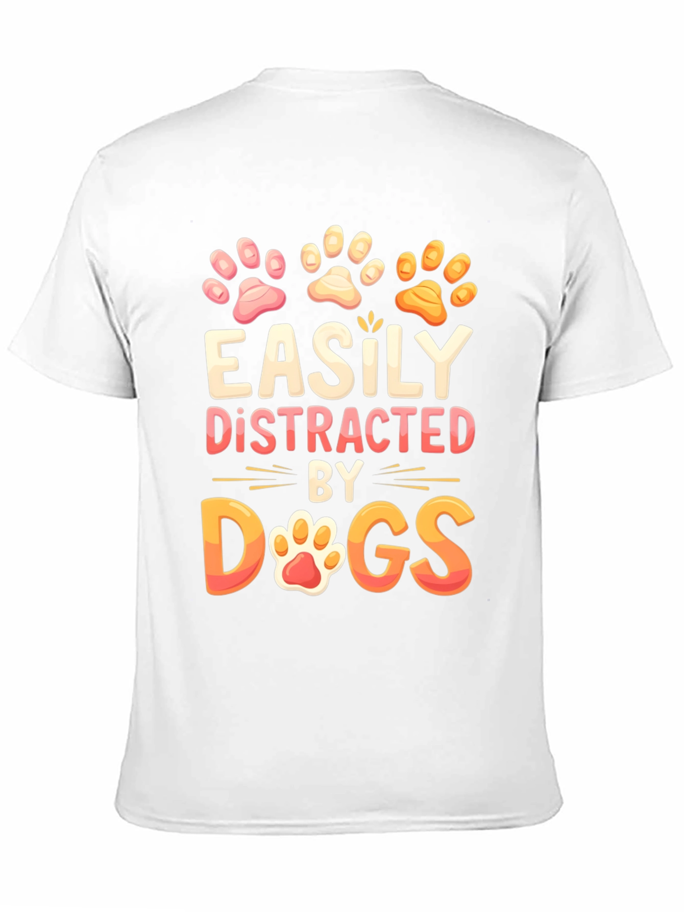 Black Easily Distracted by Dogs Graphic T-Shirt view 11