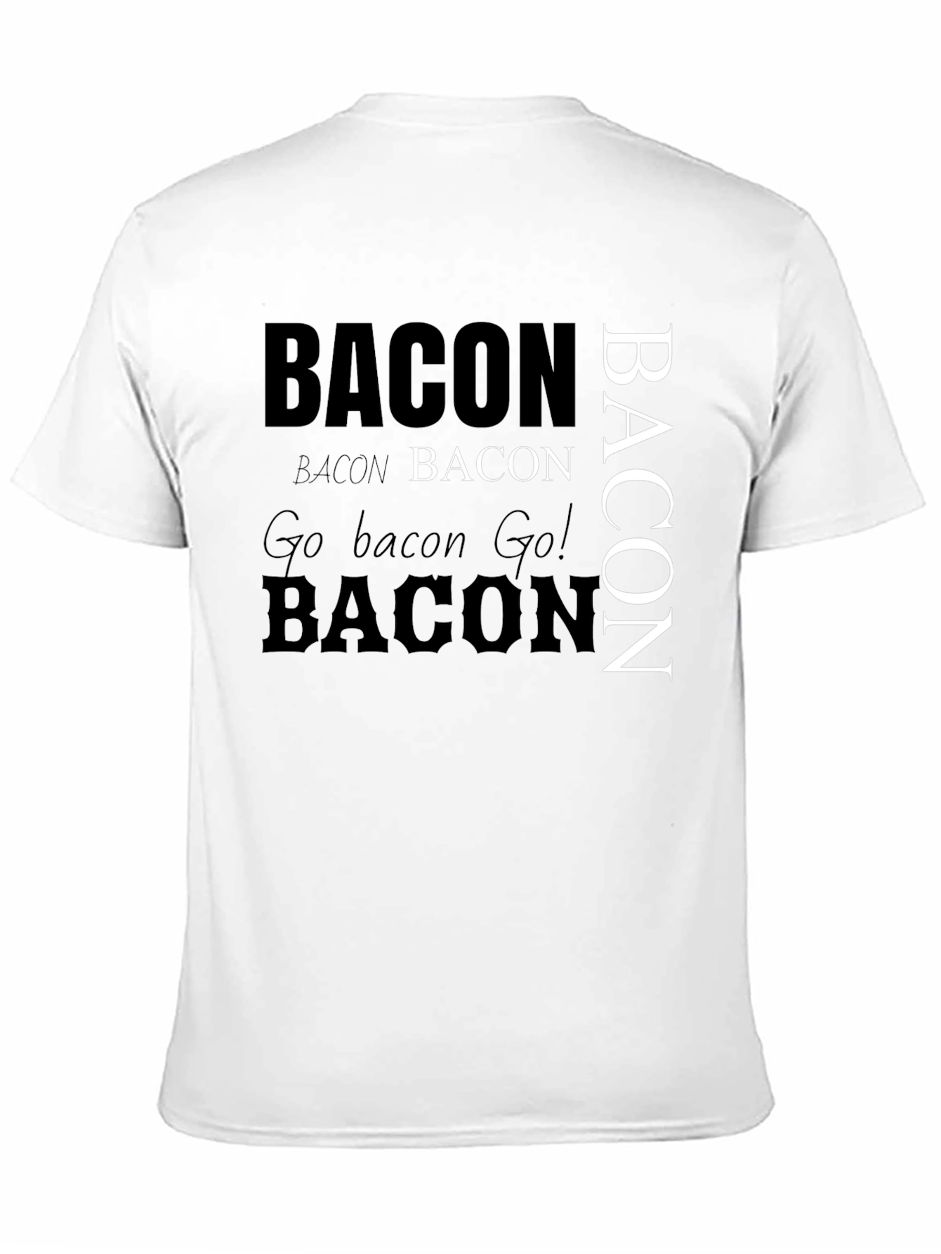 Black Bacon Lover T-Shirt - Novelty Graphic Tee view 11