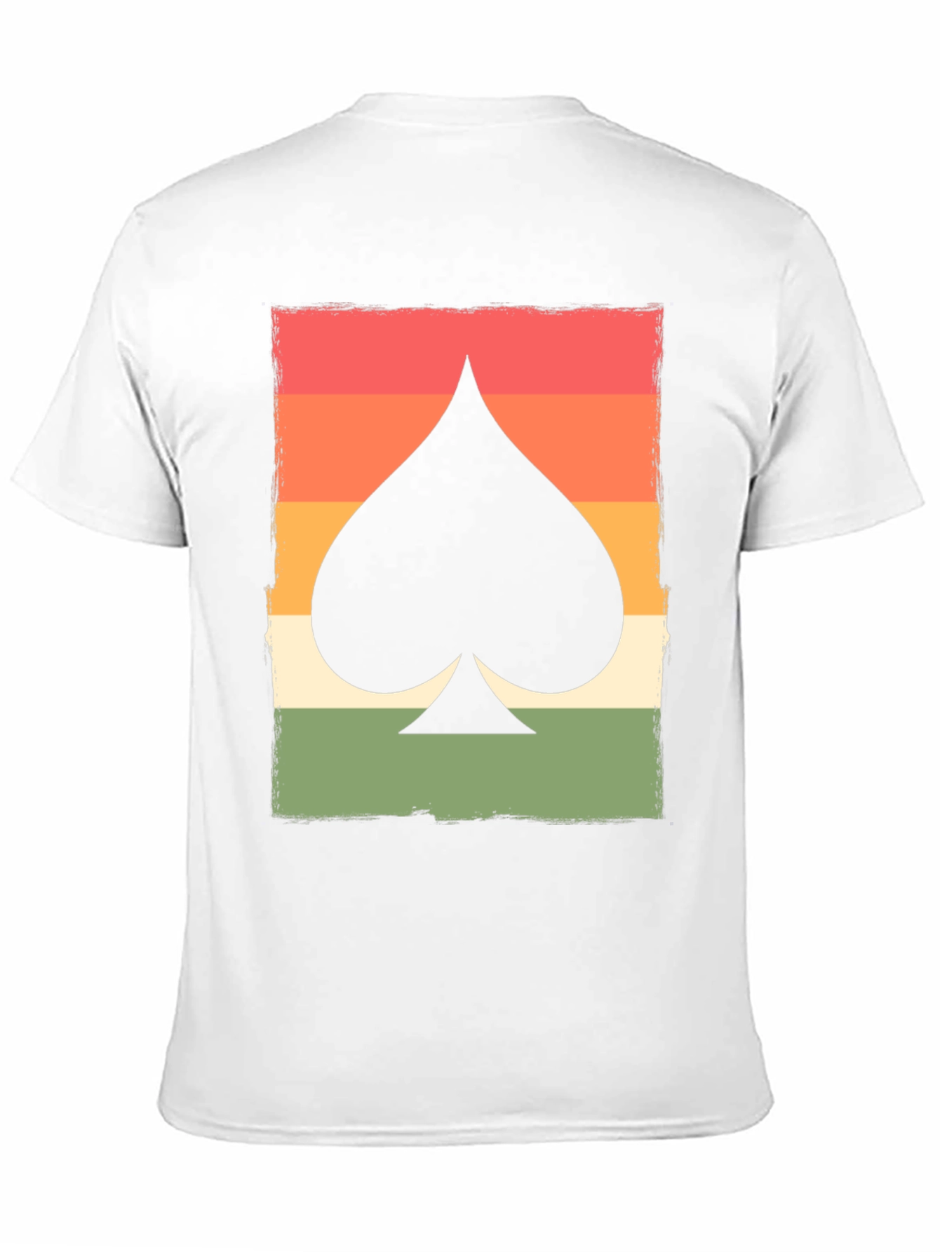 Black Retro Spade Card Graphic T-Shirt - Unisex view 11