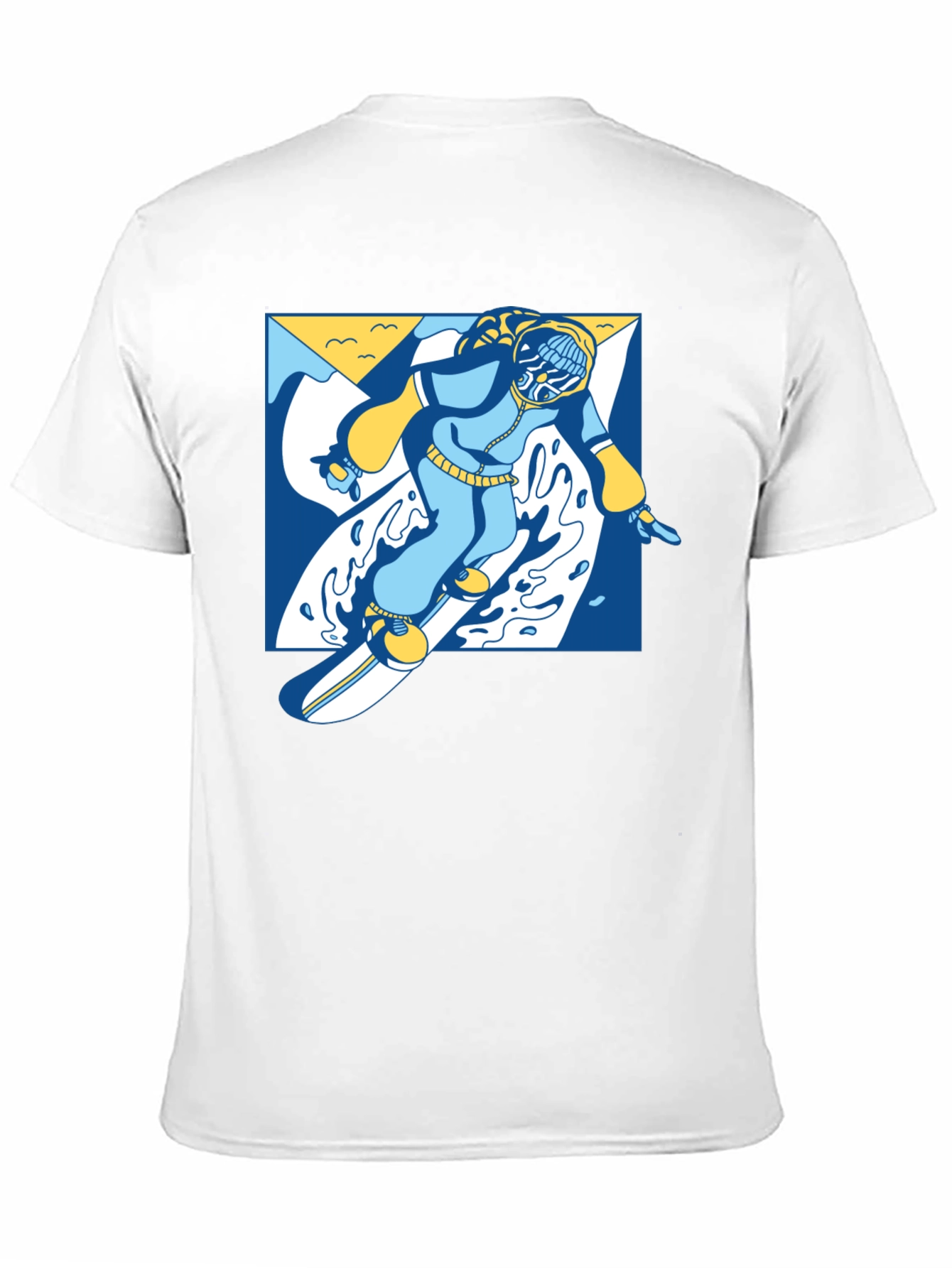 Black Cool Snowboarder Graphic T-Shirt view 11