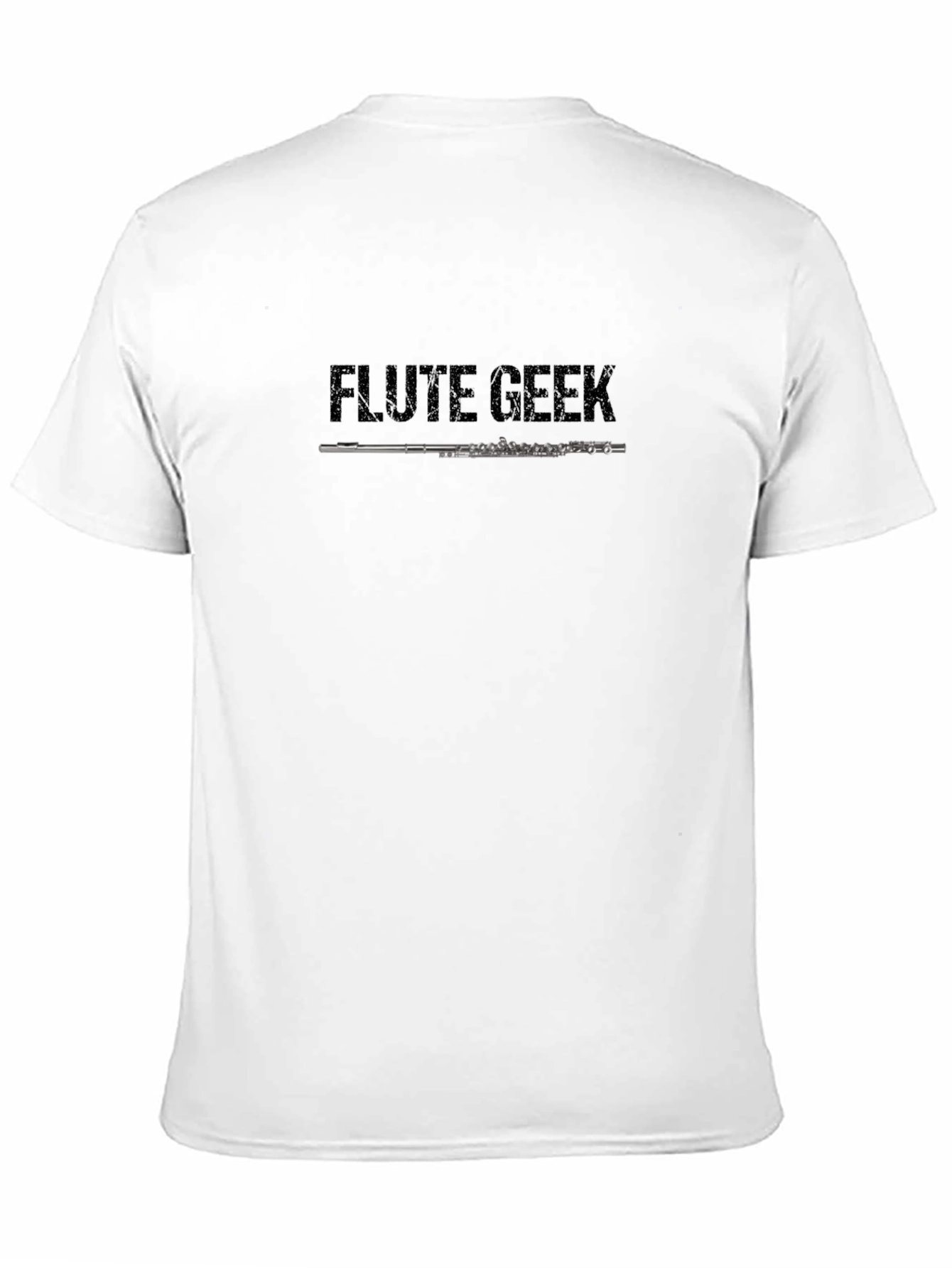 Black Flute Geek Graphic Tee - Musician's Humor T-Shirt view 11