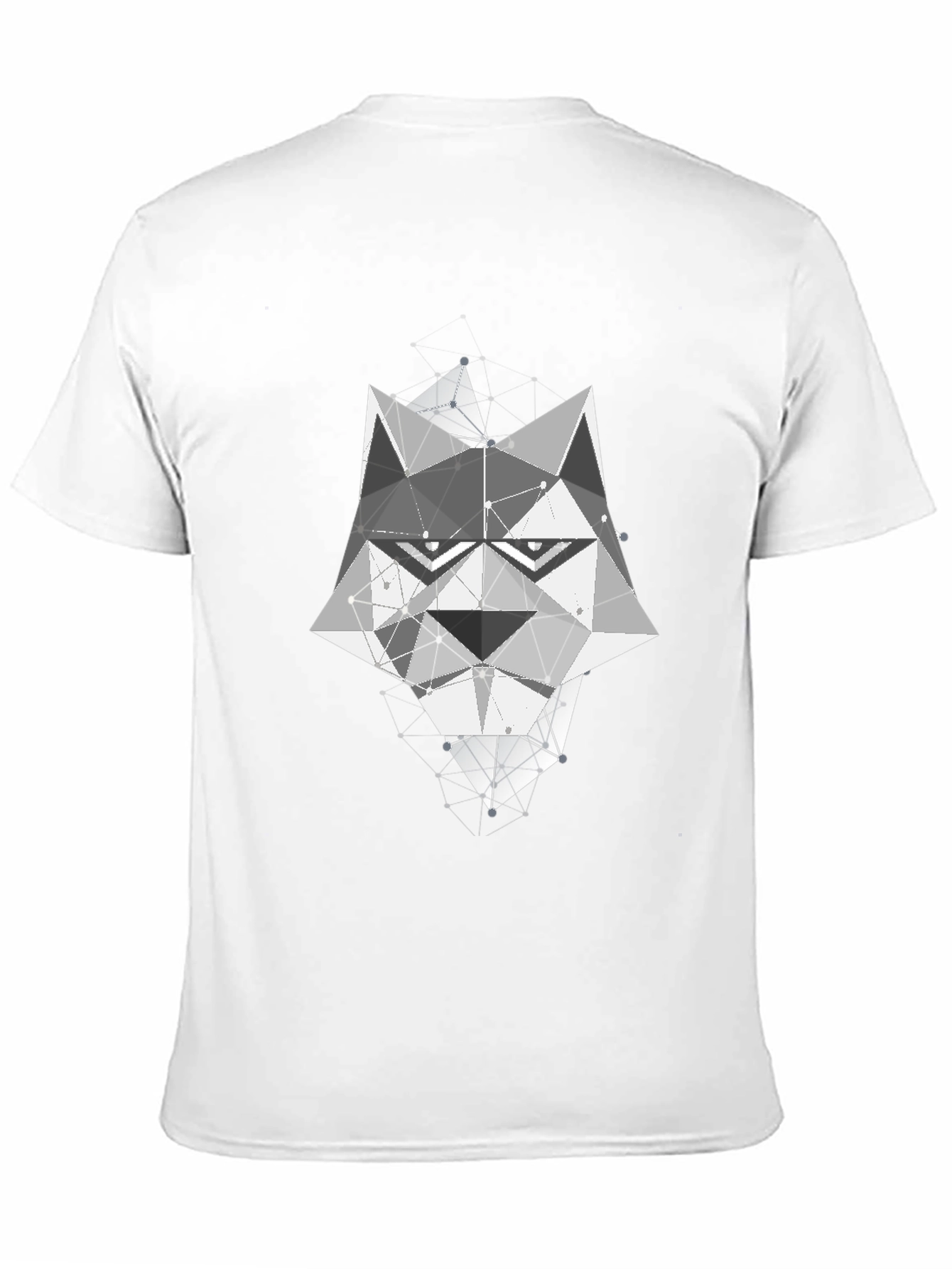 Black Geometric Wolf Graphic T-Shirt view 11