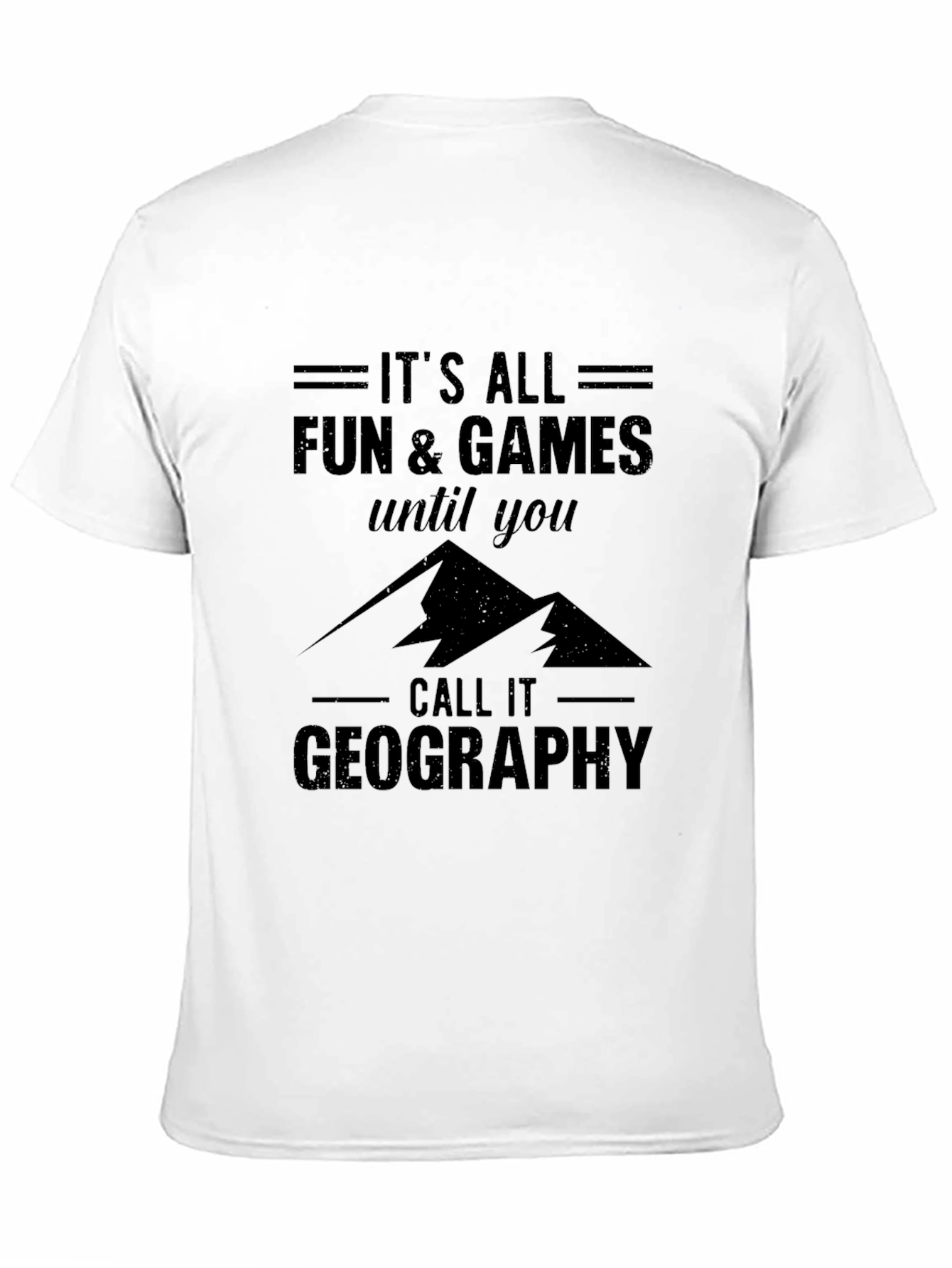 Black Funny Geography T-Shirt: It's All Fun & Games view 11