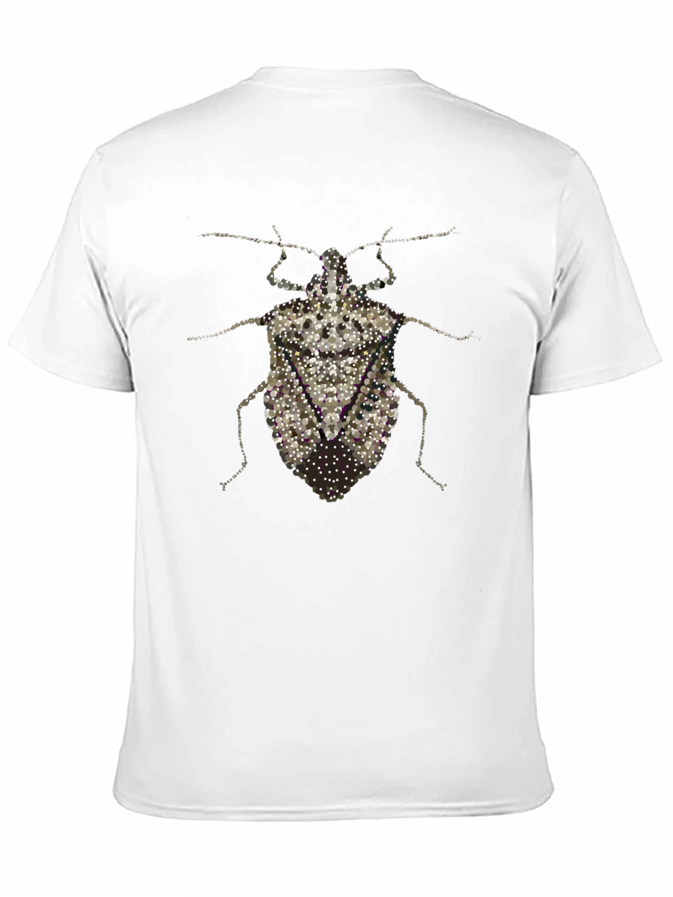 Black Unique Bug Print Graphic Tee - Black Cotton T-Shirt view 11