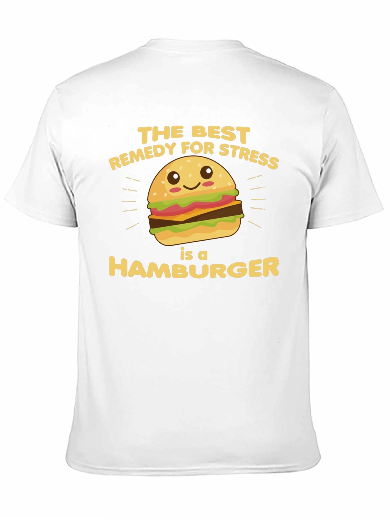 Black Hamburger Stress Relief T-Shirt view 11