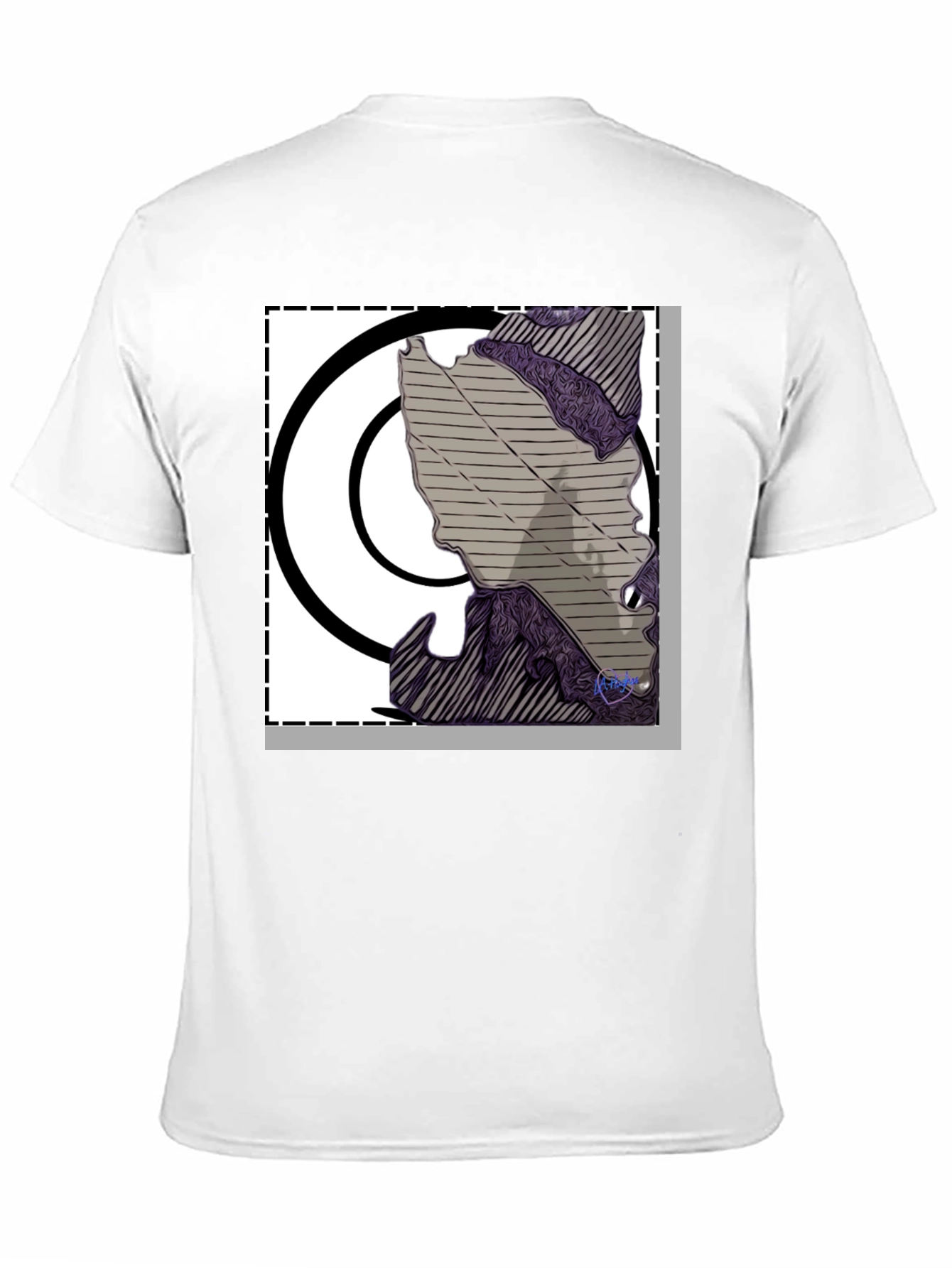 Black Abstract Graphic Print Black T-Shirt view 11