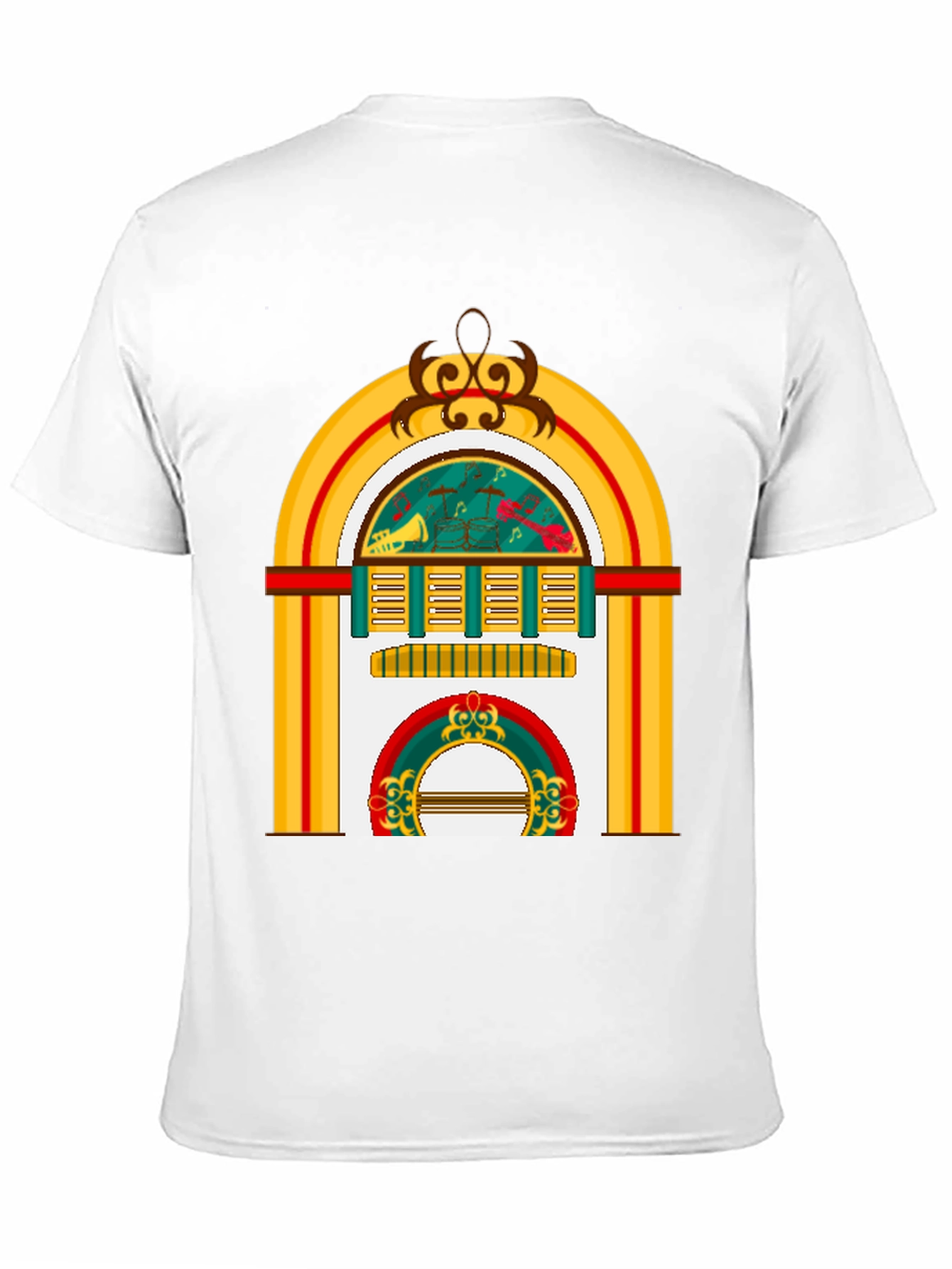 Black Retro Jukebox Graphic Tee - Musical Style view 11