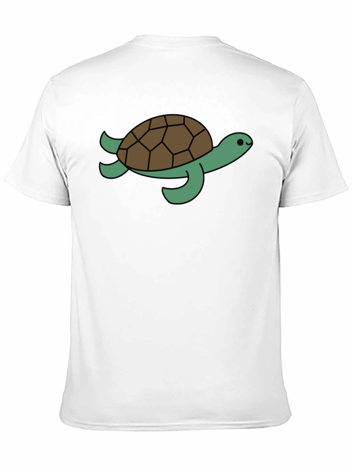 Black Sea Turtle Graphic Tee - Black Cotton T-Shirt view 11
