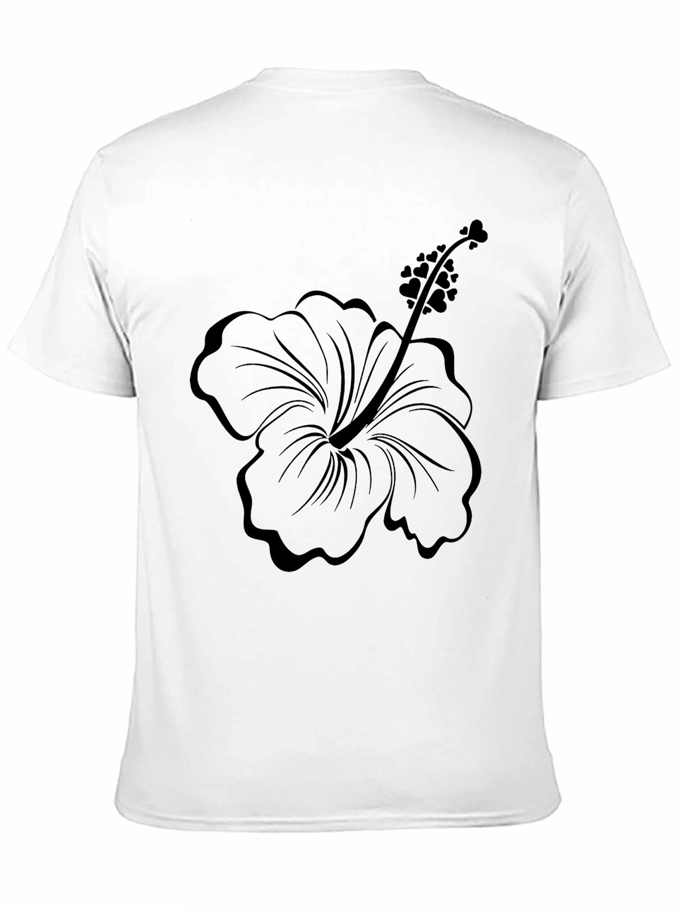 Black Men's Black Floral Graphic Tee view 11