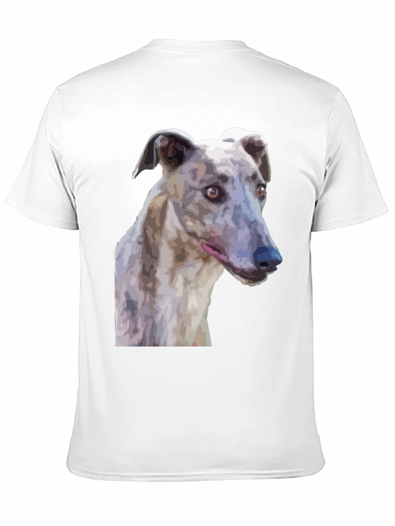 Black Greyhound Dog Graphic T-Shirt - Unisex Black Tee view 11