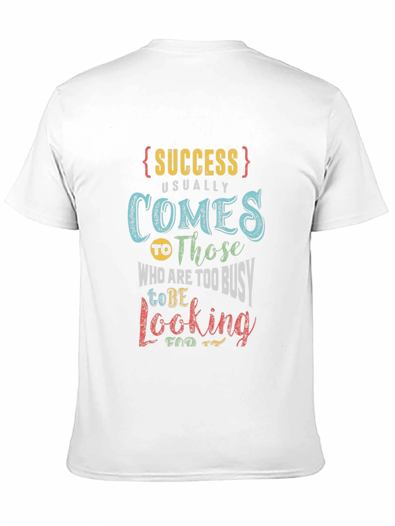 Black Success Busy Quote Black Graphic T-Shirt view 11