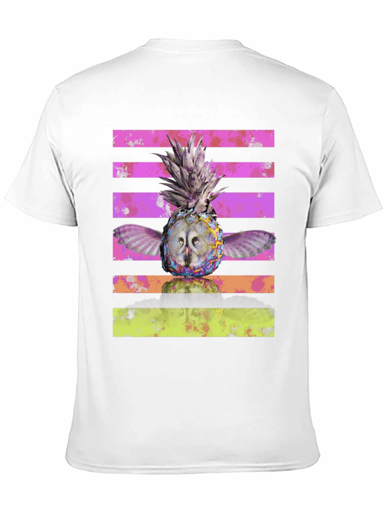 Black Owl Pineapple Graphic Print T-Shirt view 11