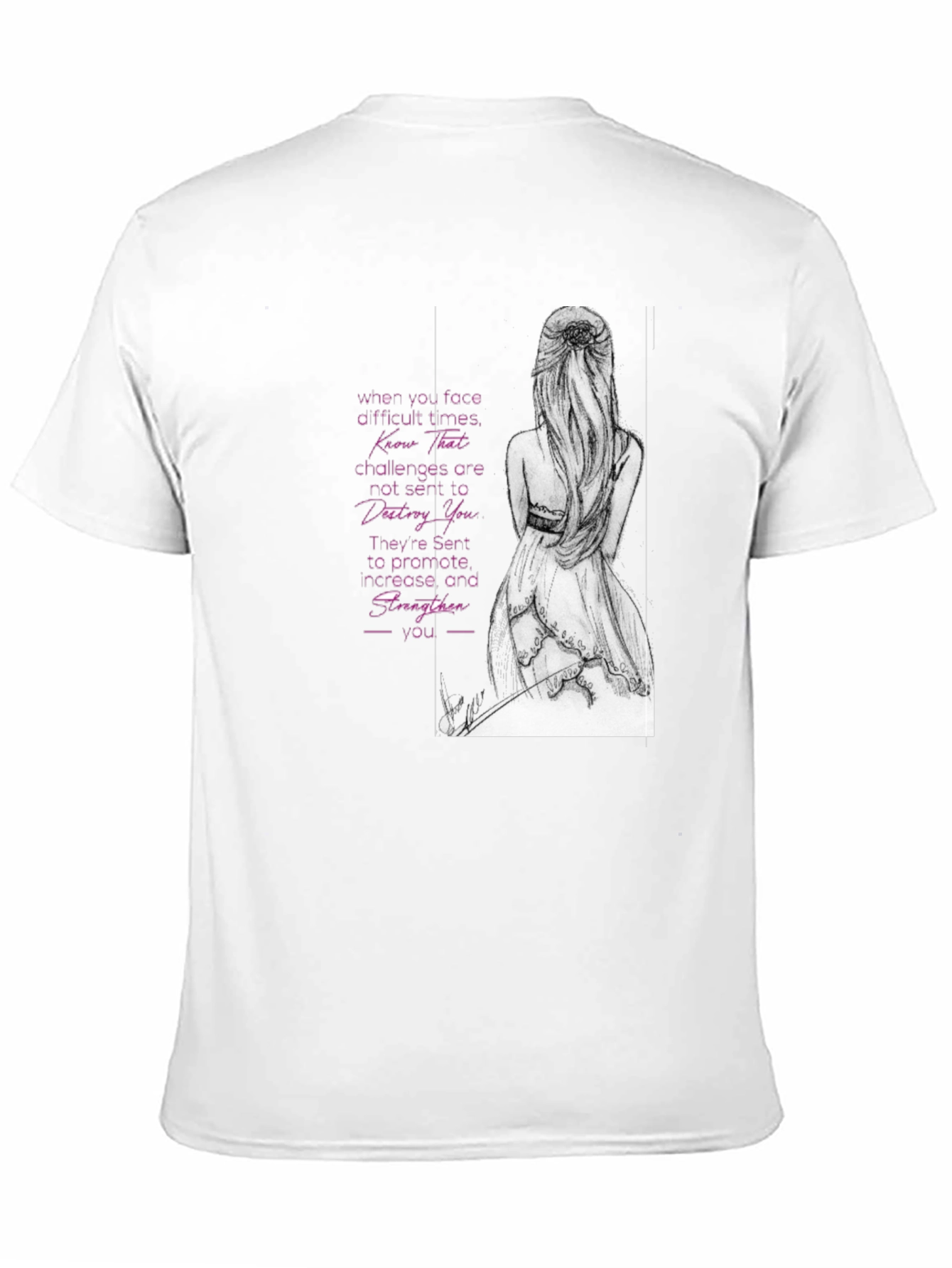 Black Inspirational Woman's Black T-Shirt view 11