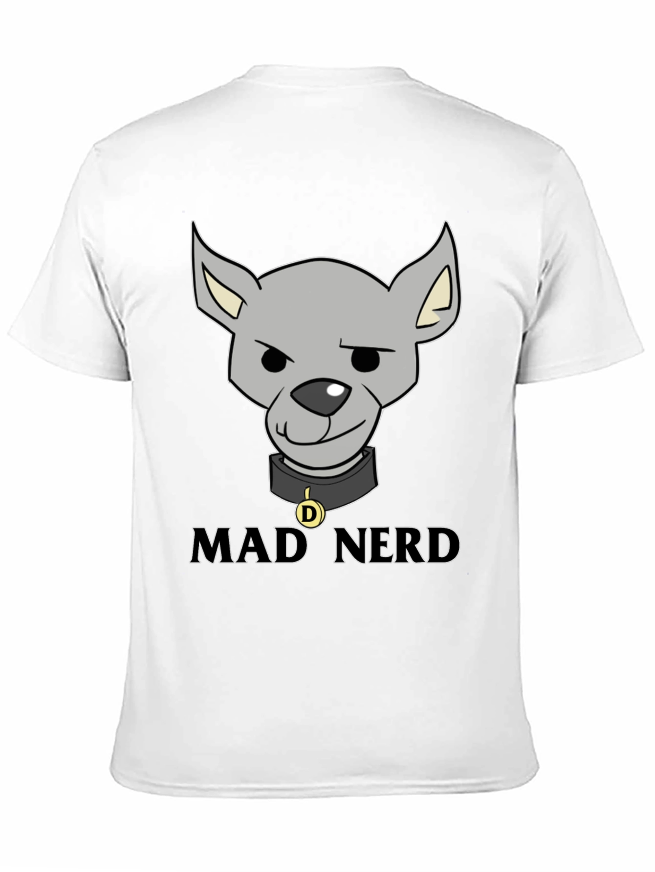 Black Mad Nerd Dog T-Shirt, Funny Geek Tee view 11