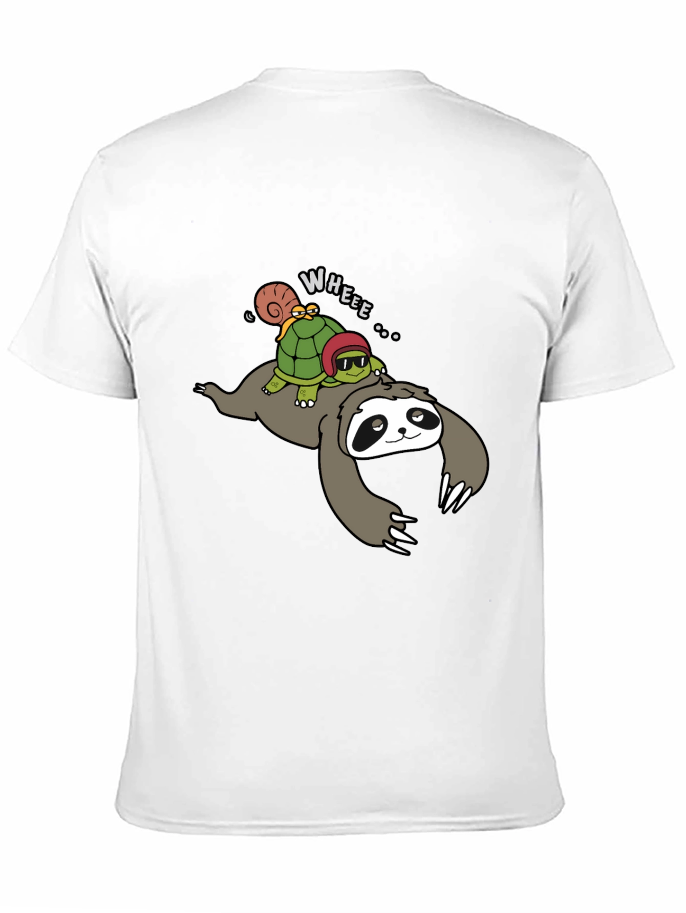 Black Sloth & Turtle Fun T-Shirt view 11