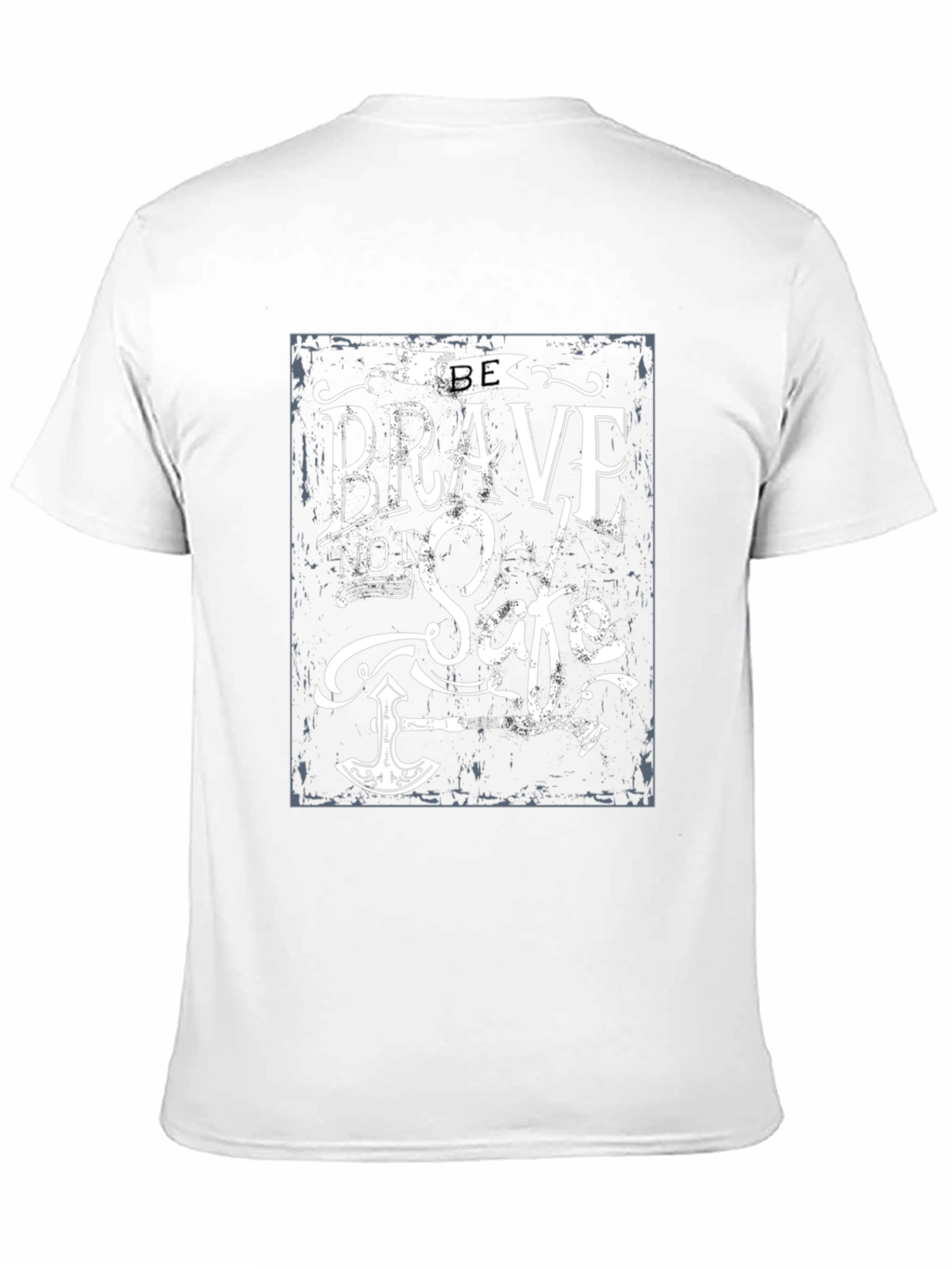 Black Be Brave Not Safe T-Shirt view 11