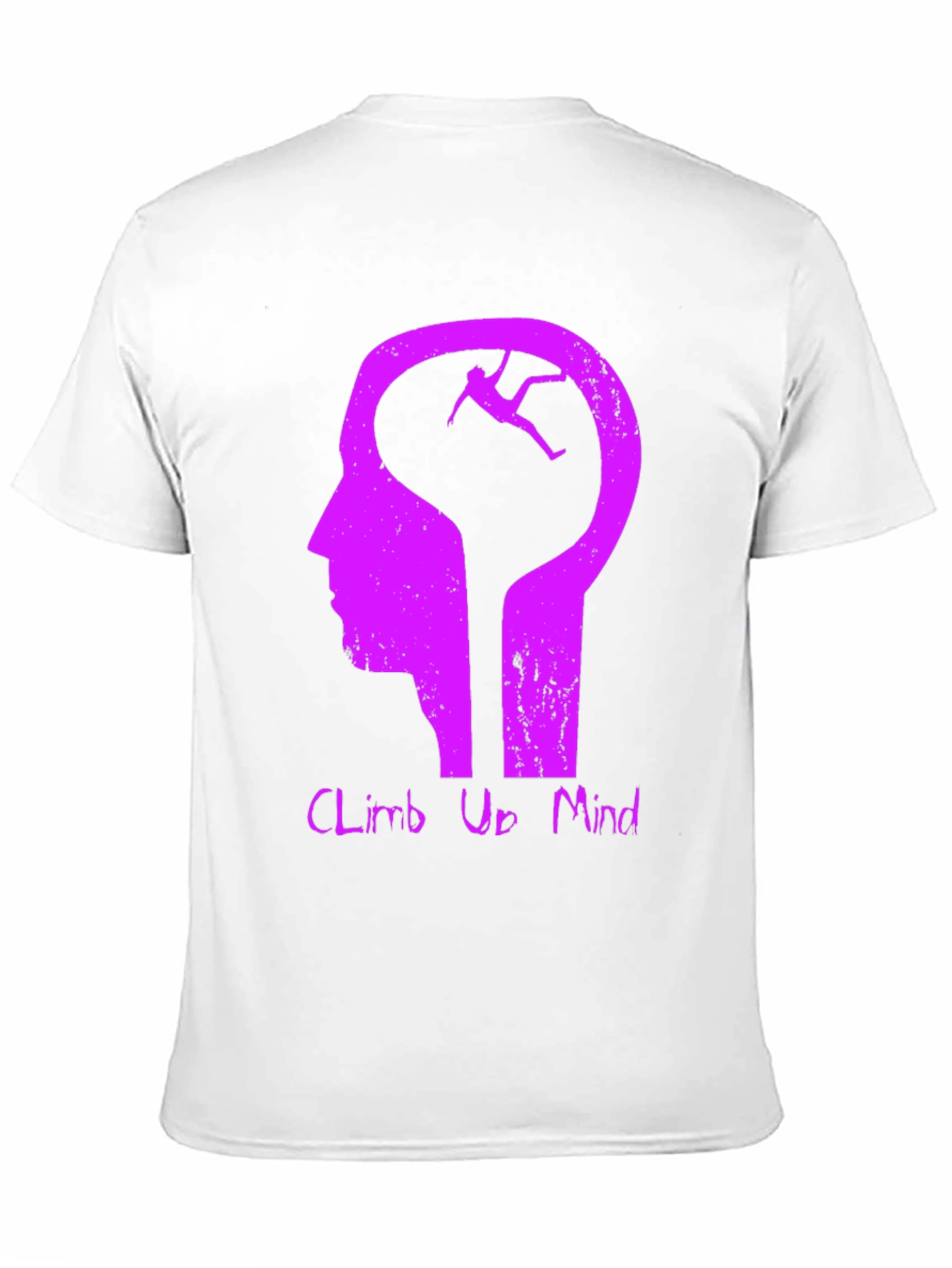 Black Climb Up Mind Graphic Tee - Black Cotton Blend view 11