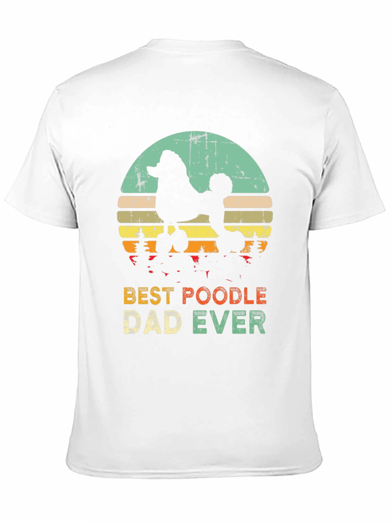 Black Best Poodle Dad Ever T-Shirt view 11