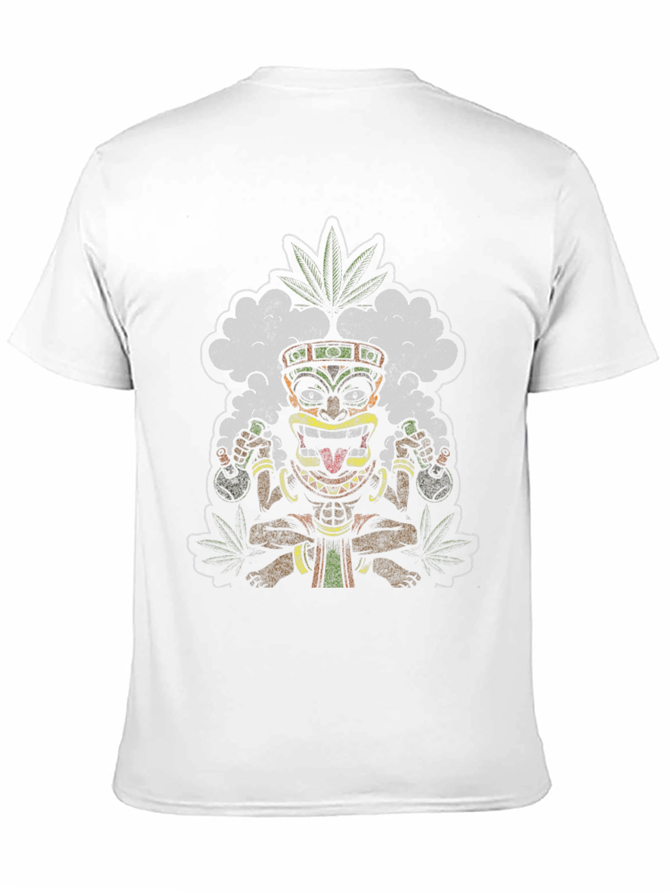 Black Tiki Mask Novelty Graphic T-Shirt view 11
