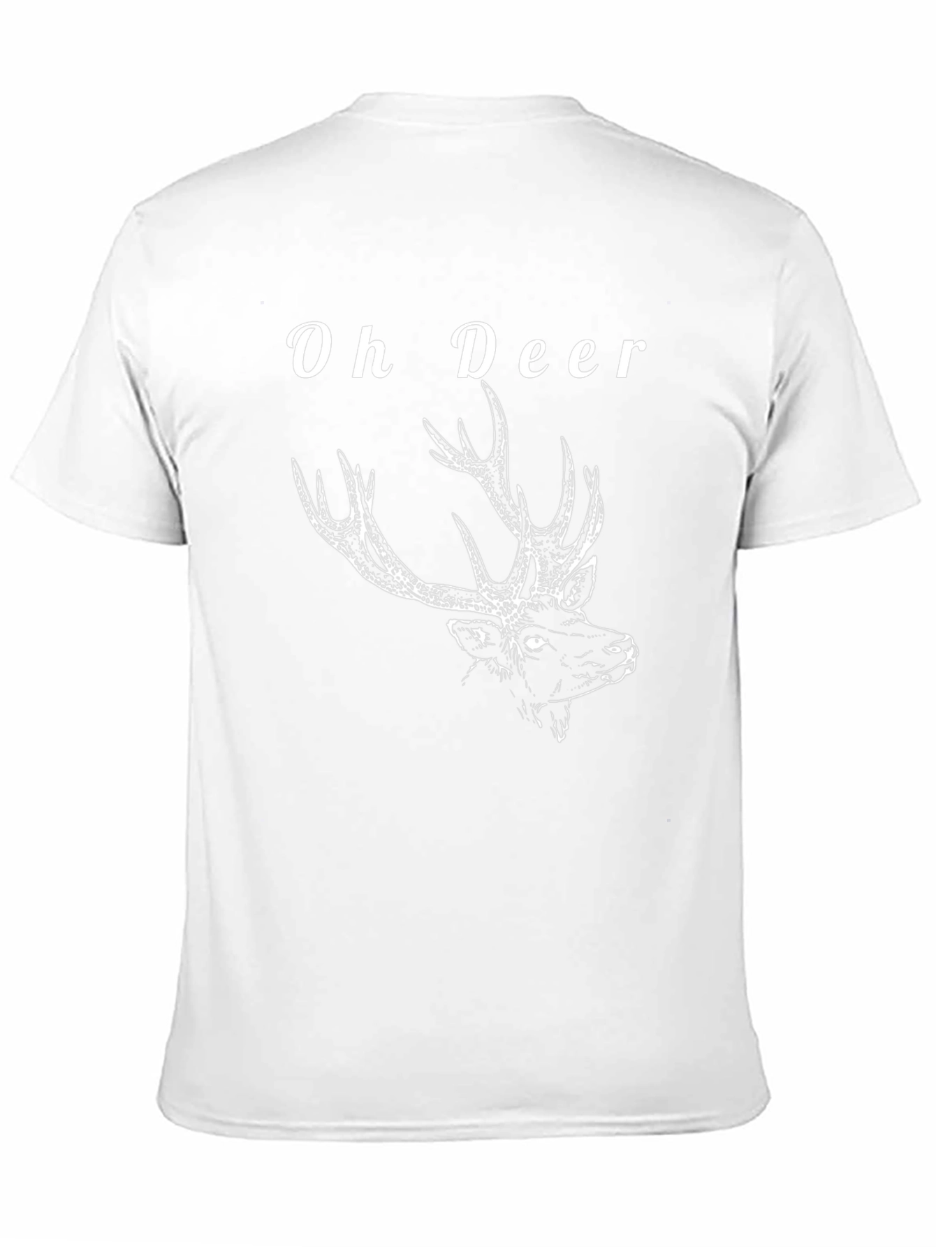 Black Oh Deer Graphic T-Shirt - Black Cotton Tee with Deer Antlers view 11