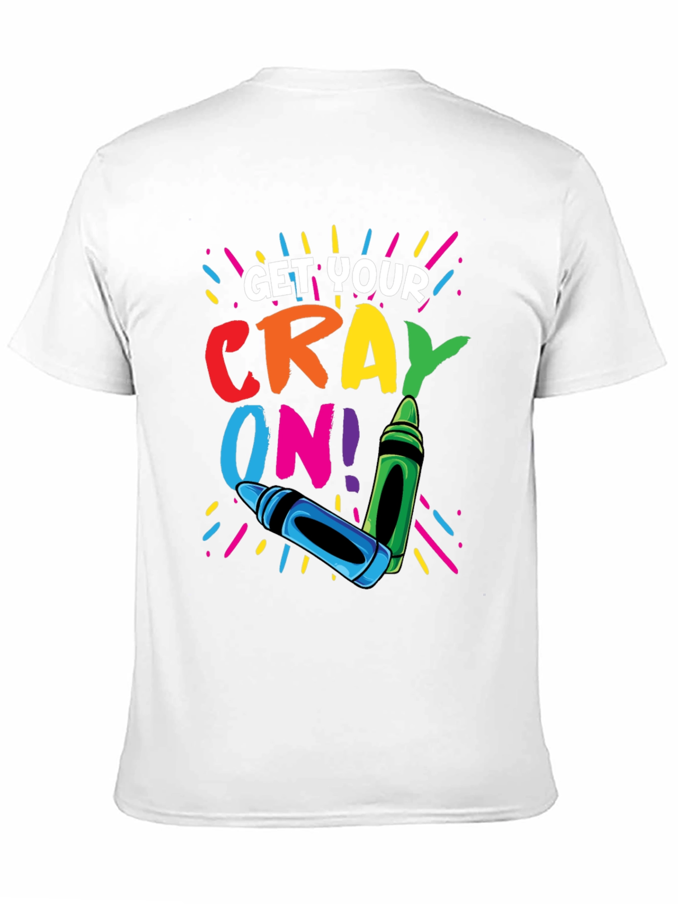 Black Get Your Crayon On! Graphic T-Shirt view 11