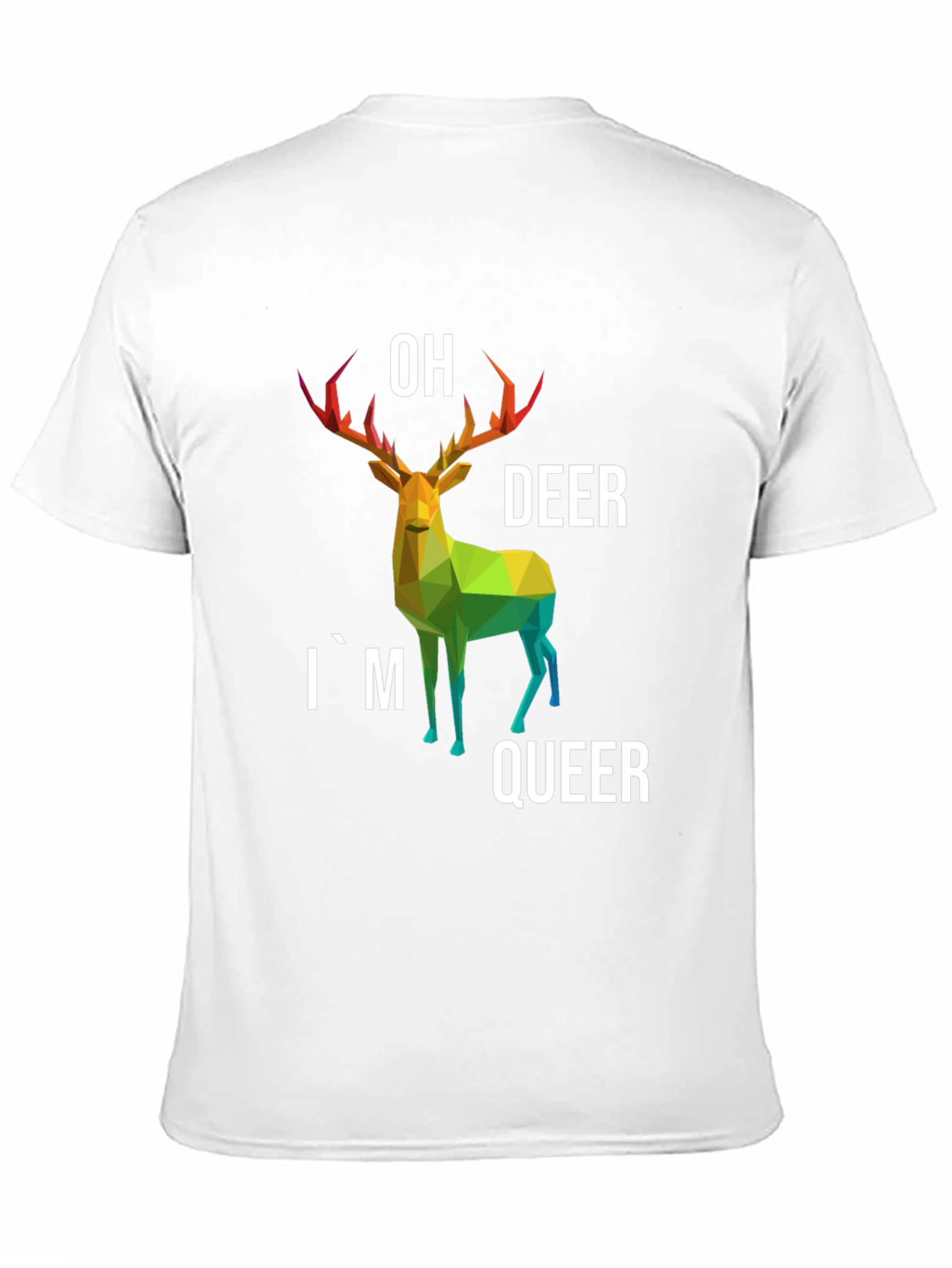 Black Oh Deer I'm Queer Black T-Shirt view 11